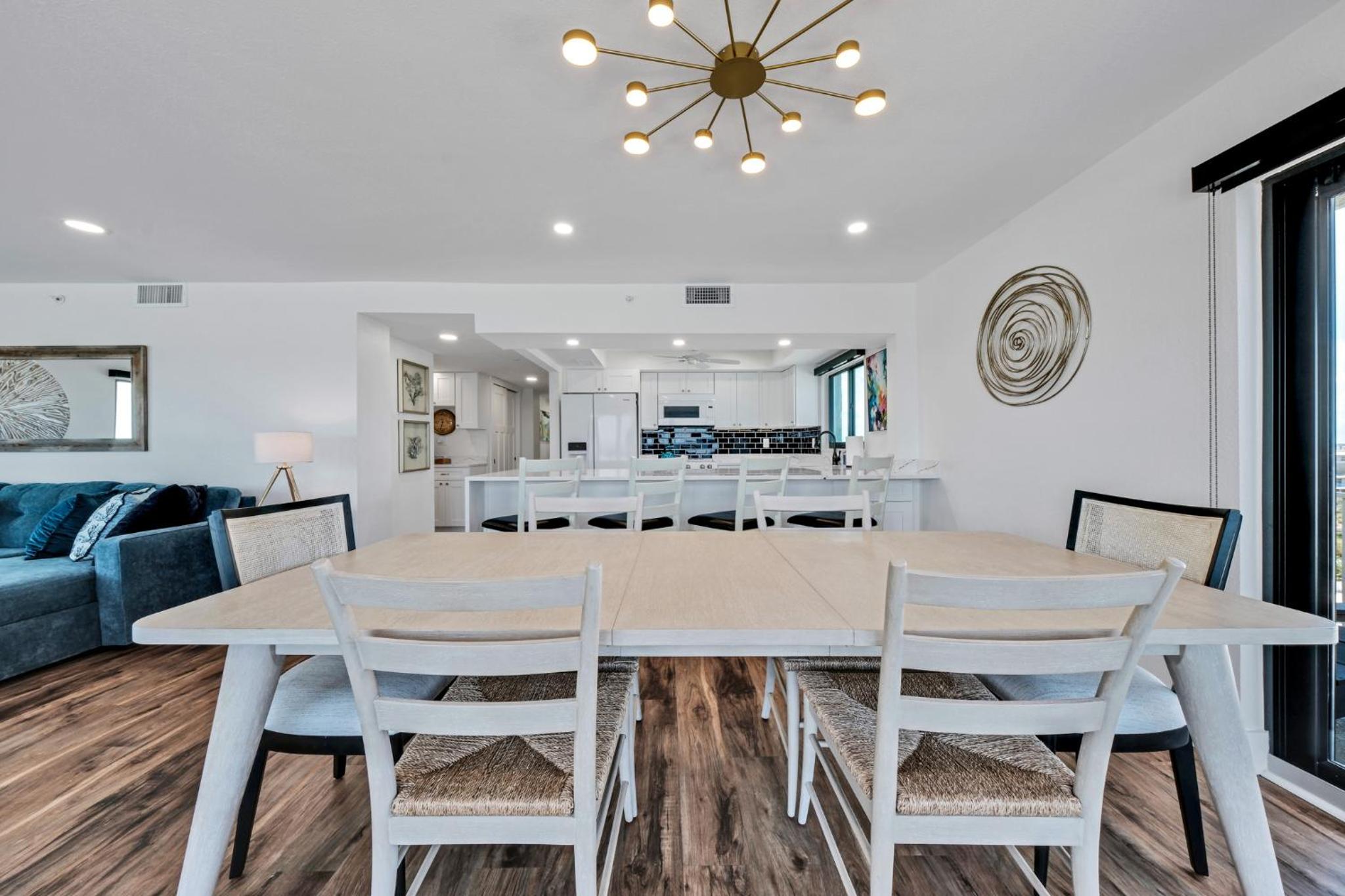 Direct oceanfront corner penthouse with huge wrap-around balcony offering beach and pool views