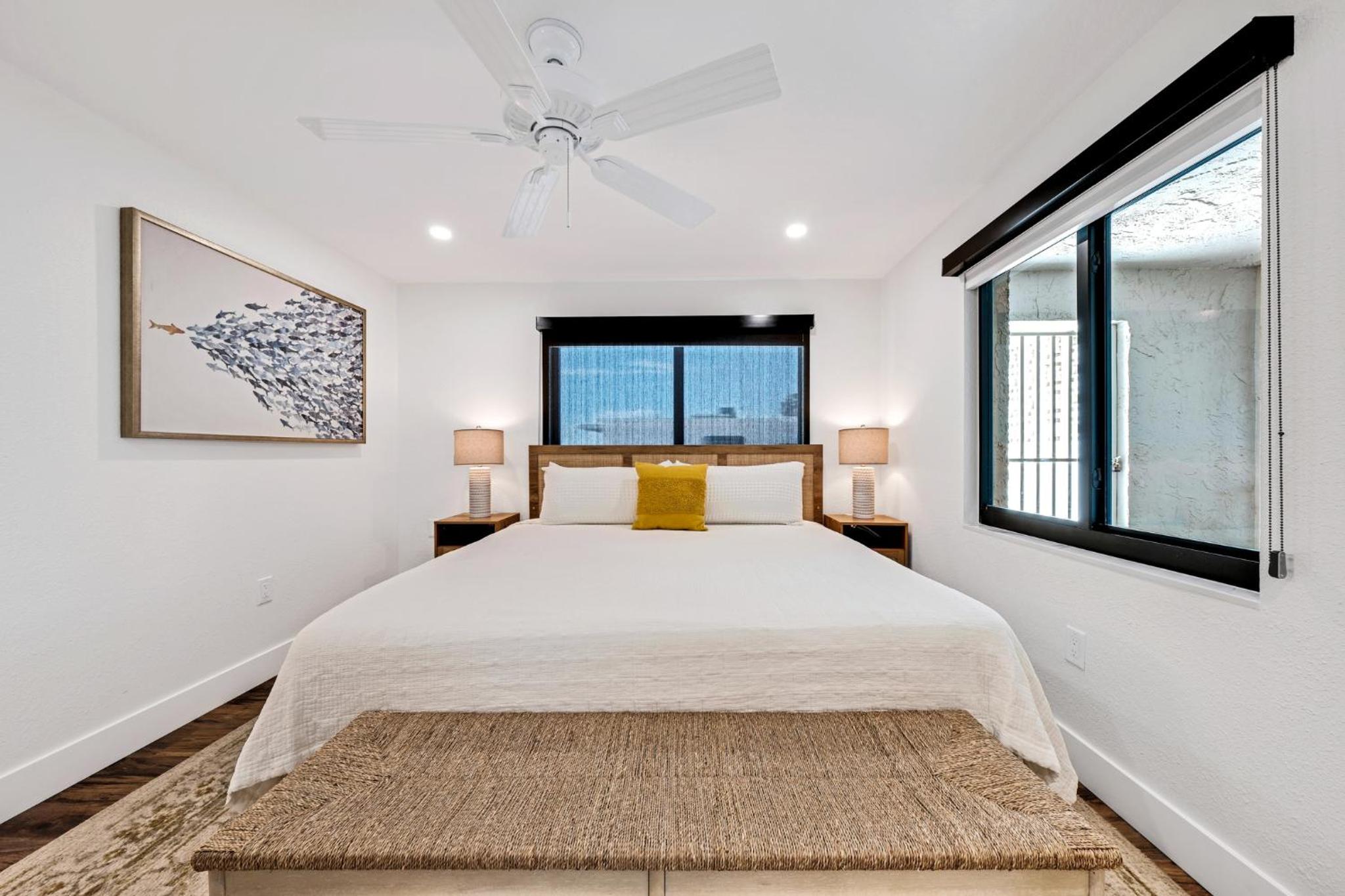 Direct oceanfront corner penthouse with huge wrap-around balcony offering beach and pool views