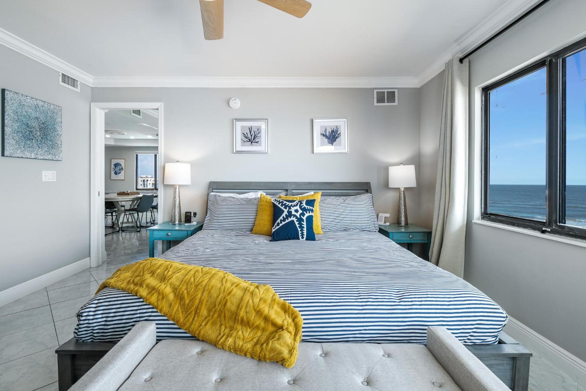 Updated direct oceanfront corner condo with a wrap-around balcony overlooking the heated pool
