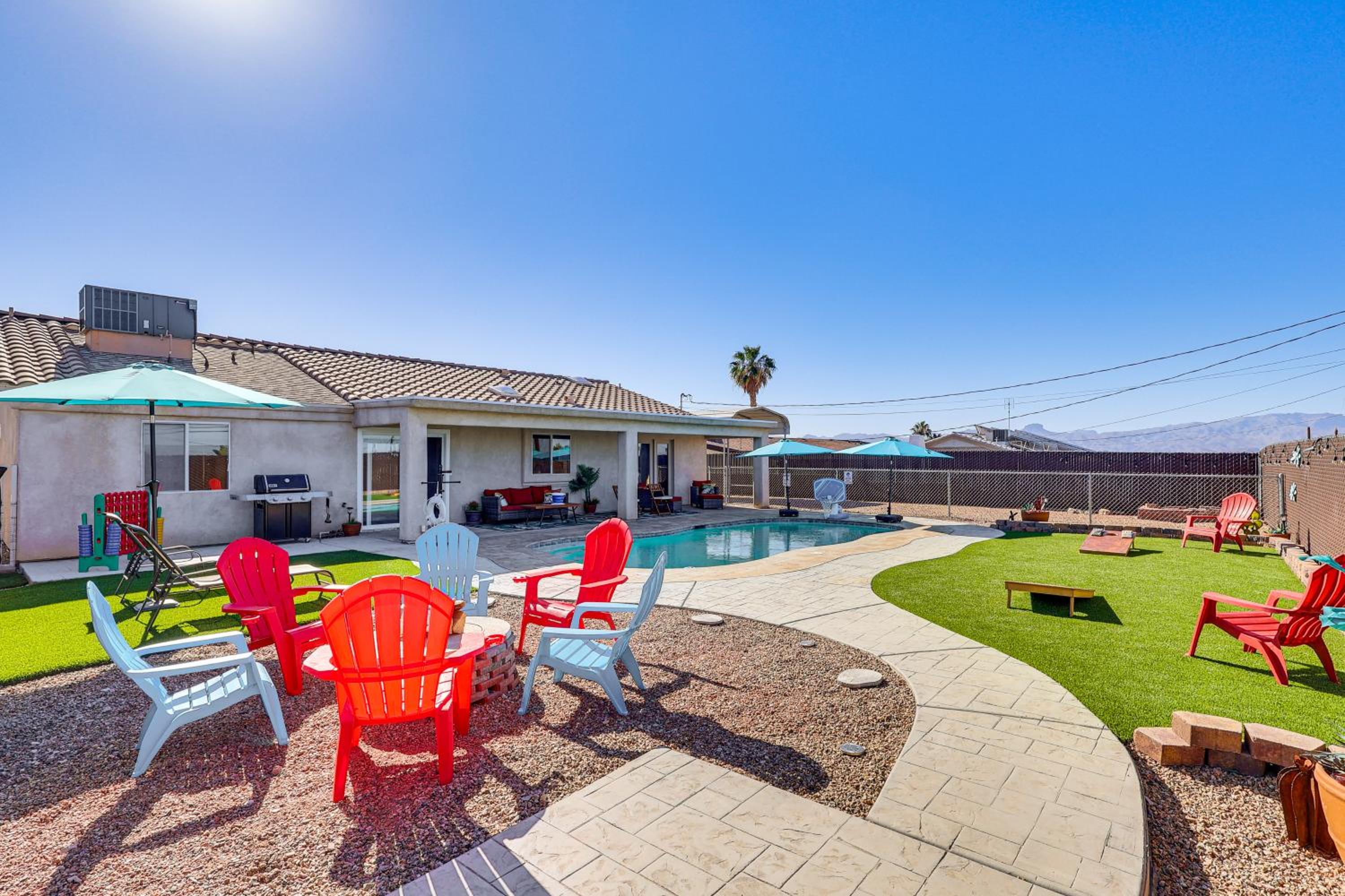 Pool, Games and Views! Lake Havasu City Family Home