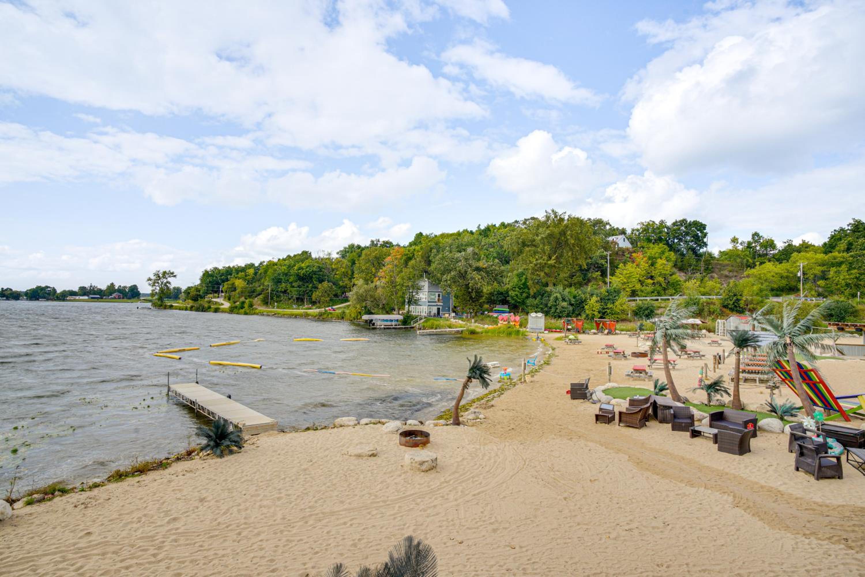 Lakefront Condo with Beach Access in Campbellsport!
