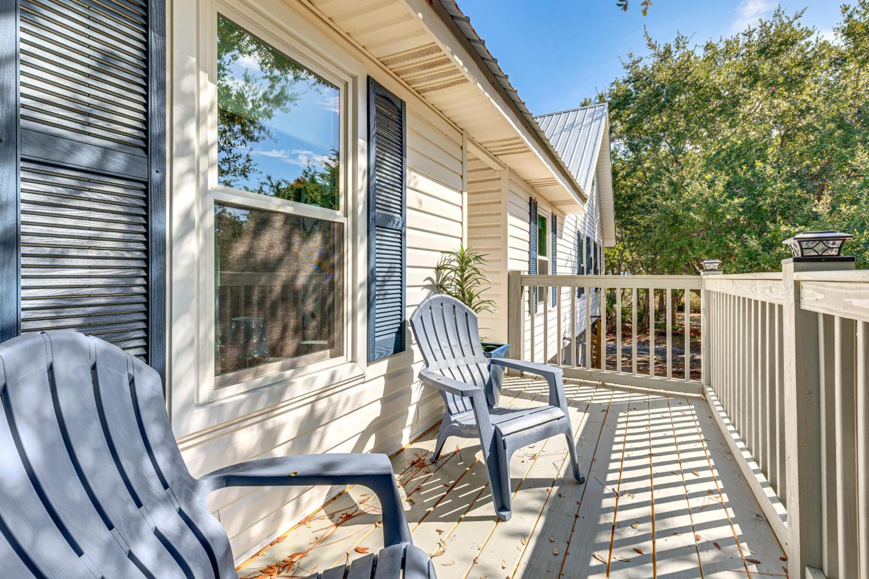 Steps to Gulf Bayside Dauphin Island Home with Dock