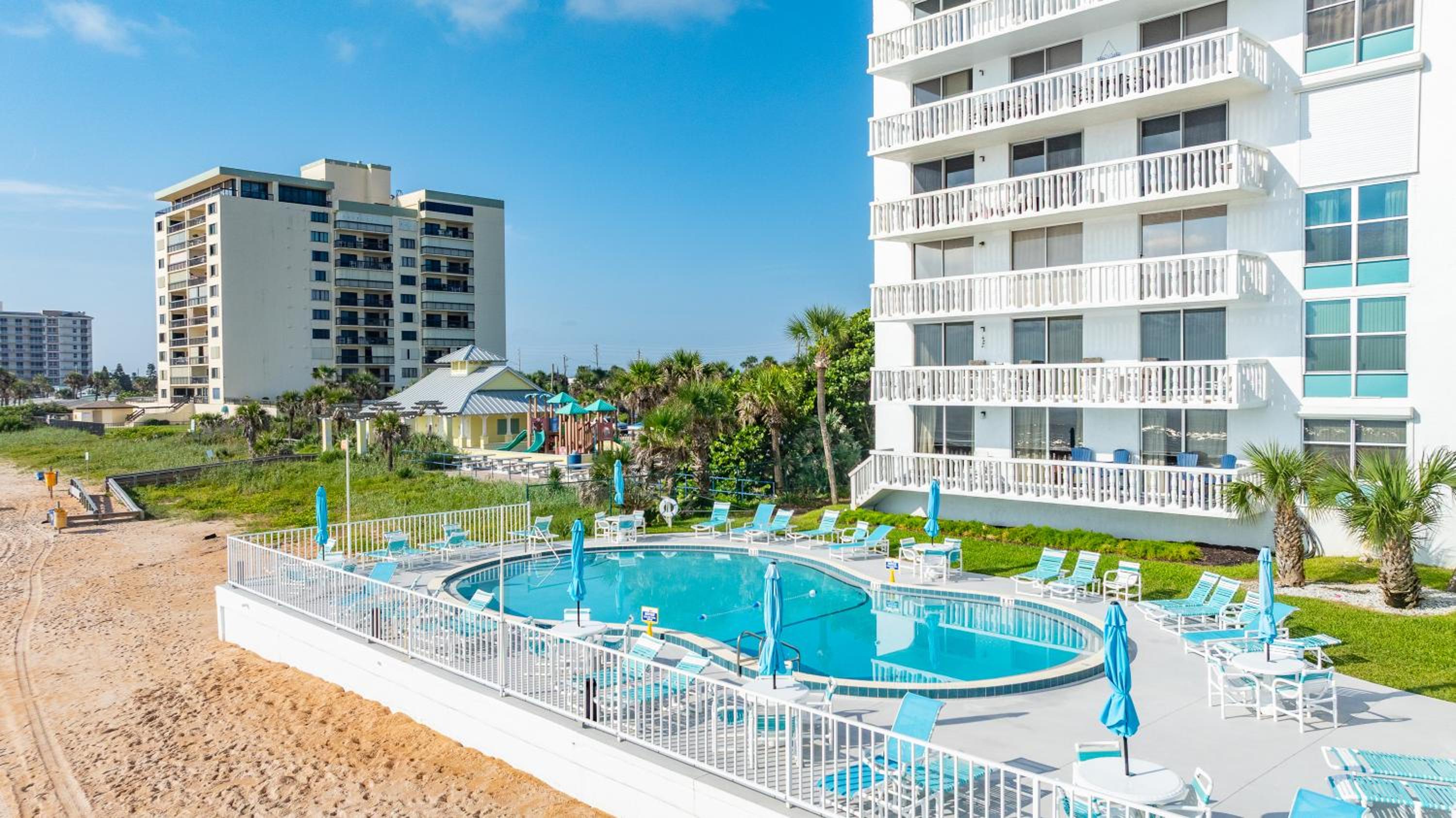 New listing! Direct oceanfront condo with private balcony overlooking the pool and beach