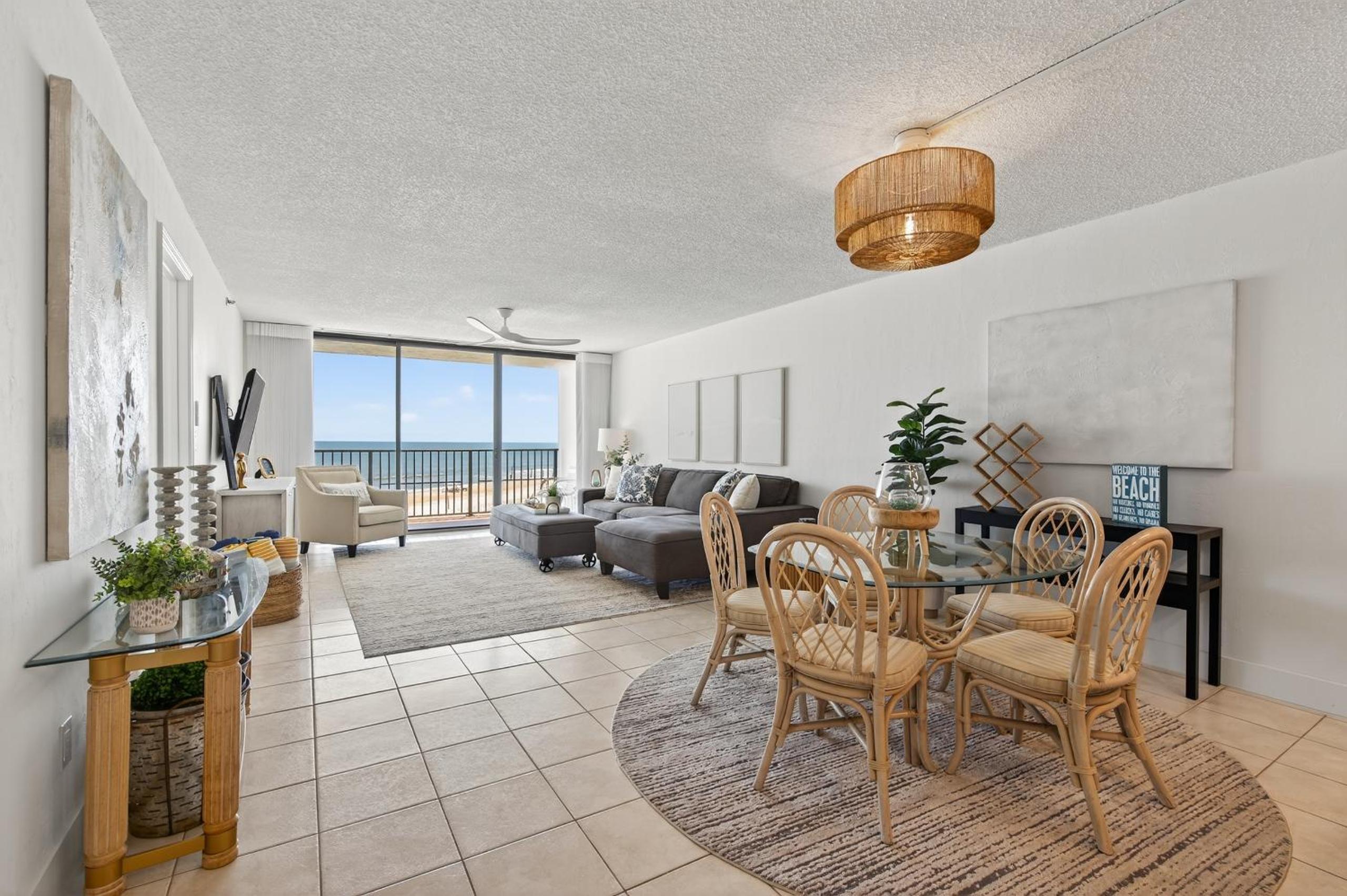 New Listing! Updated direct oceanfront condo with a pool, hot tub, and garage parking