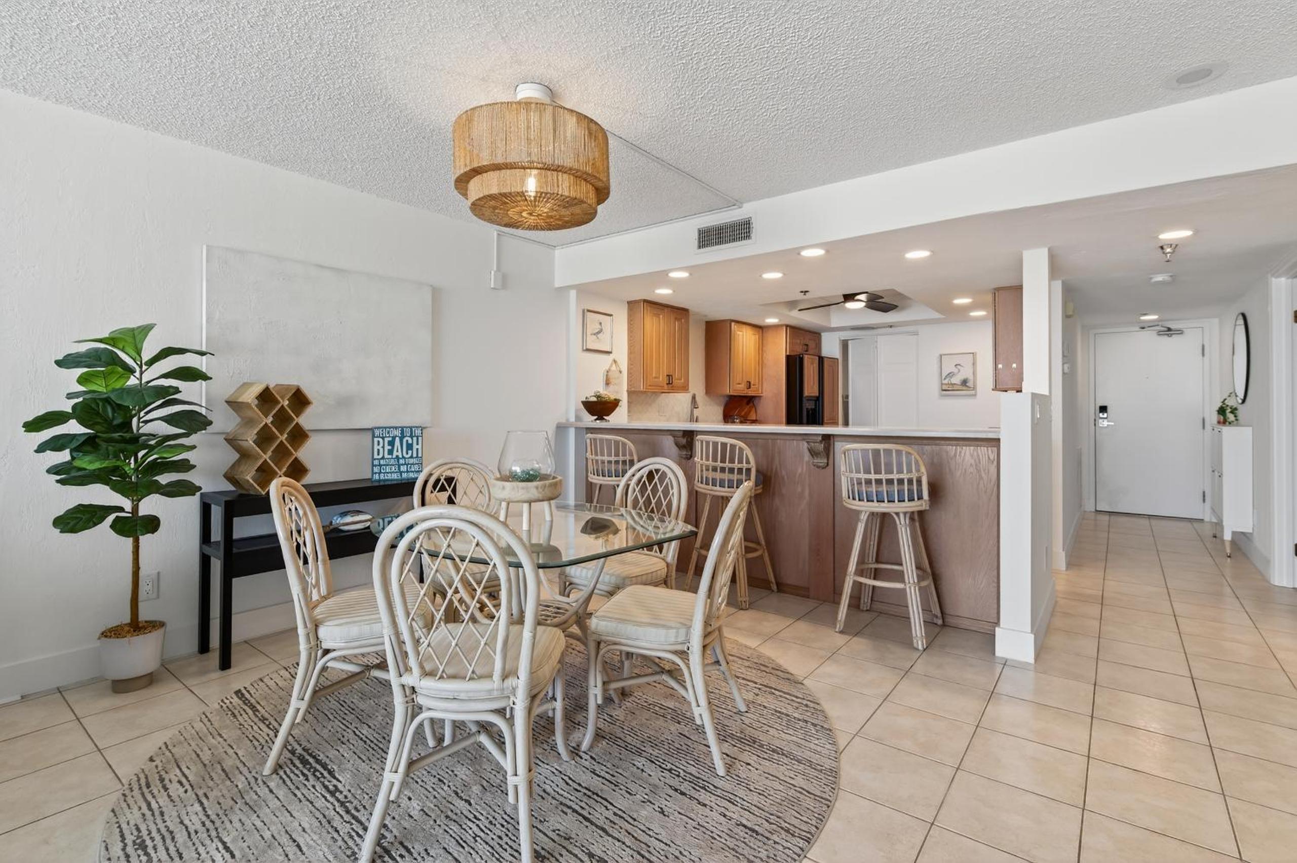 New Listing! Updated direct oceanfront condo with a pool, hot tub, and garage parking