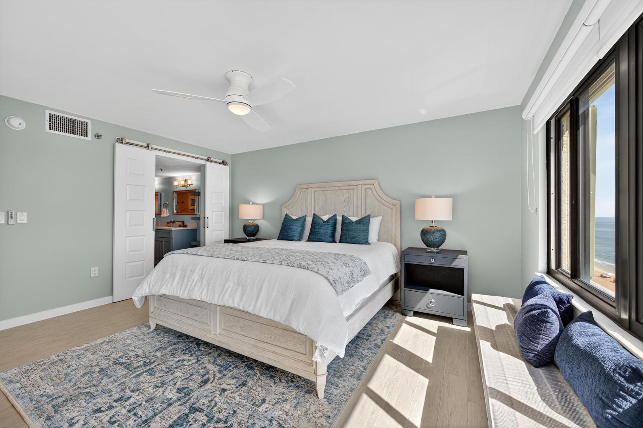 Renovated direct oceanfront condo with spacious balcony, heated pool, and garage parking