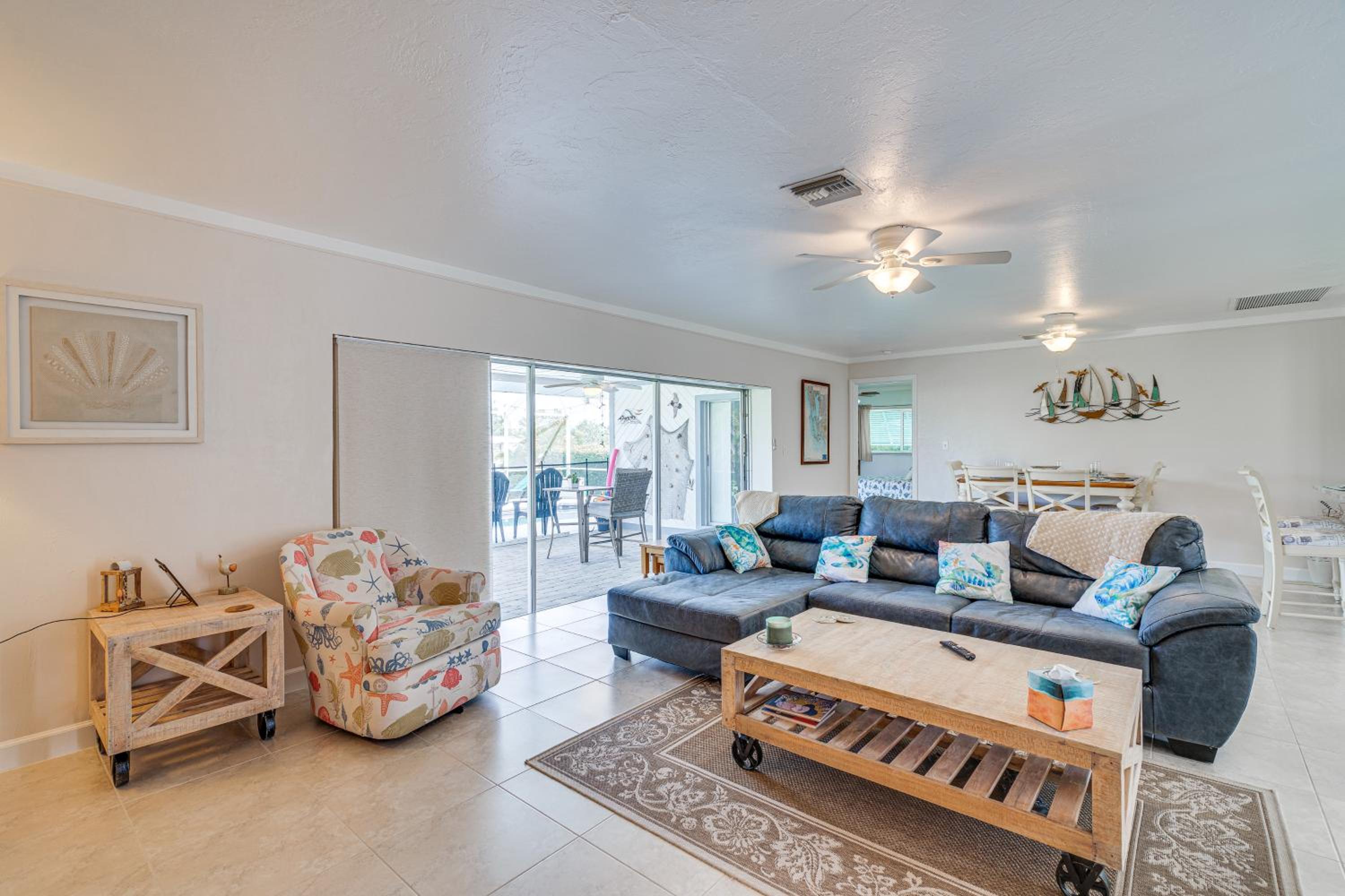 2 Mi to Bunche Beach, Waterfront Fort Myers Home