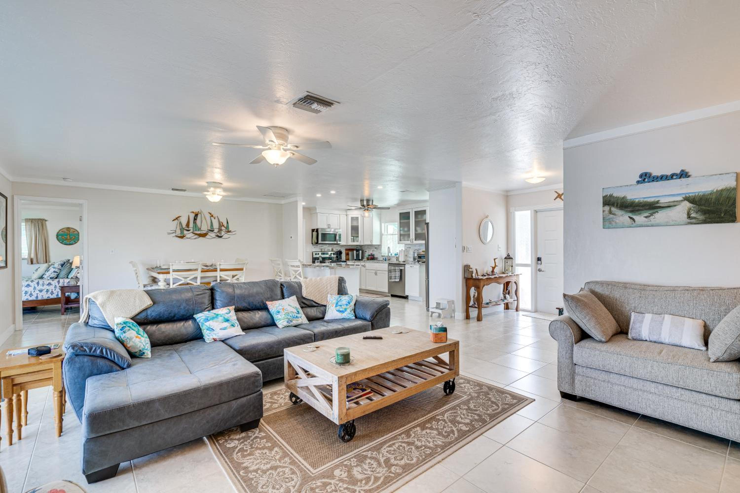 2 Mi to Bunche Beach, Waterfront Fort Myers Home