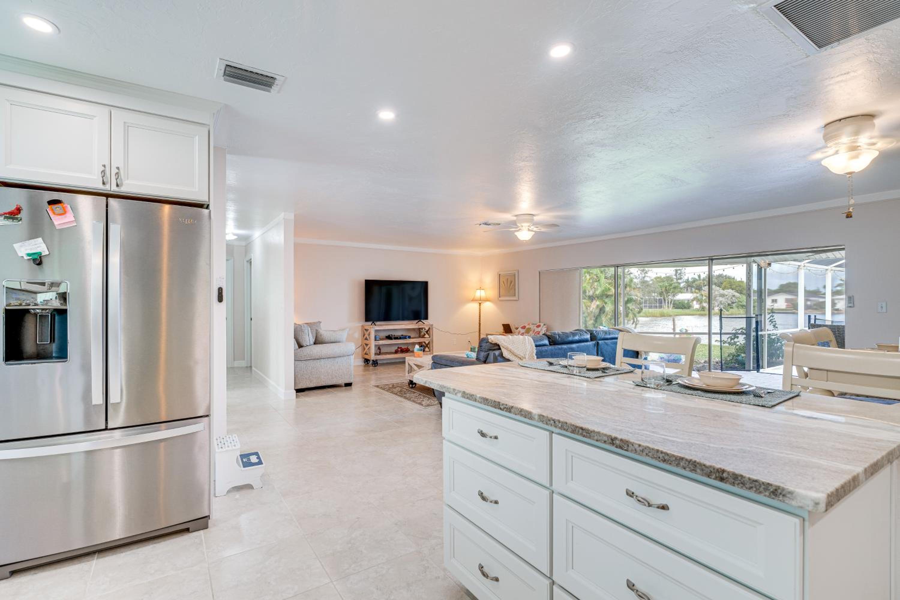 2 Mi to Bunche Beach, Waterfront Fort Myers Home