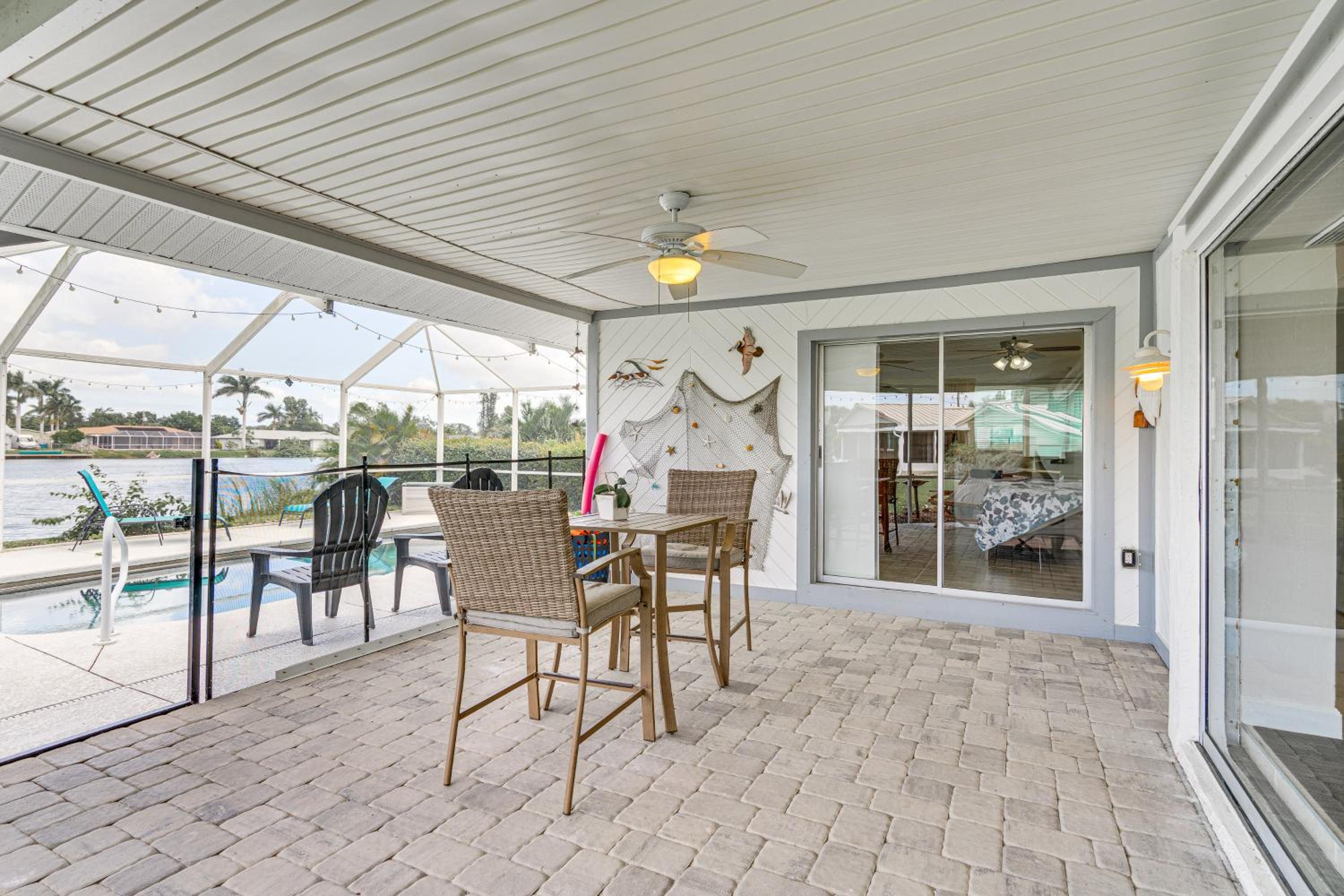 2 Mi to Bunche Beach, Waterfront Fort Myers Home