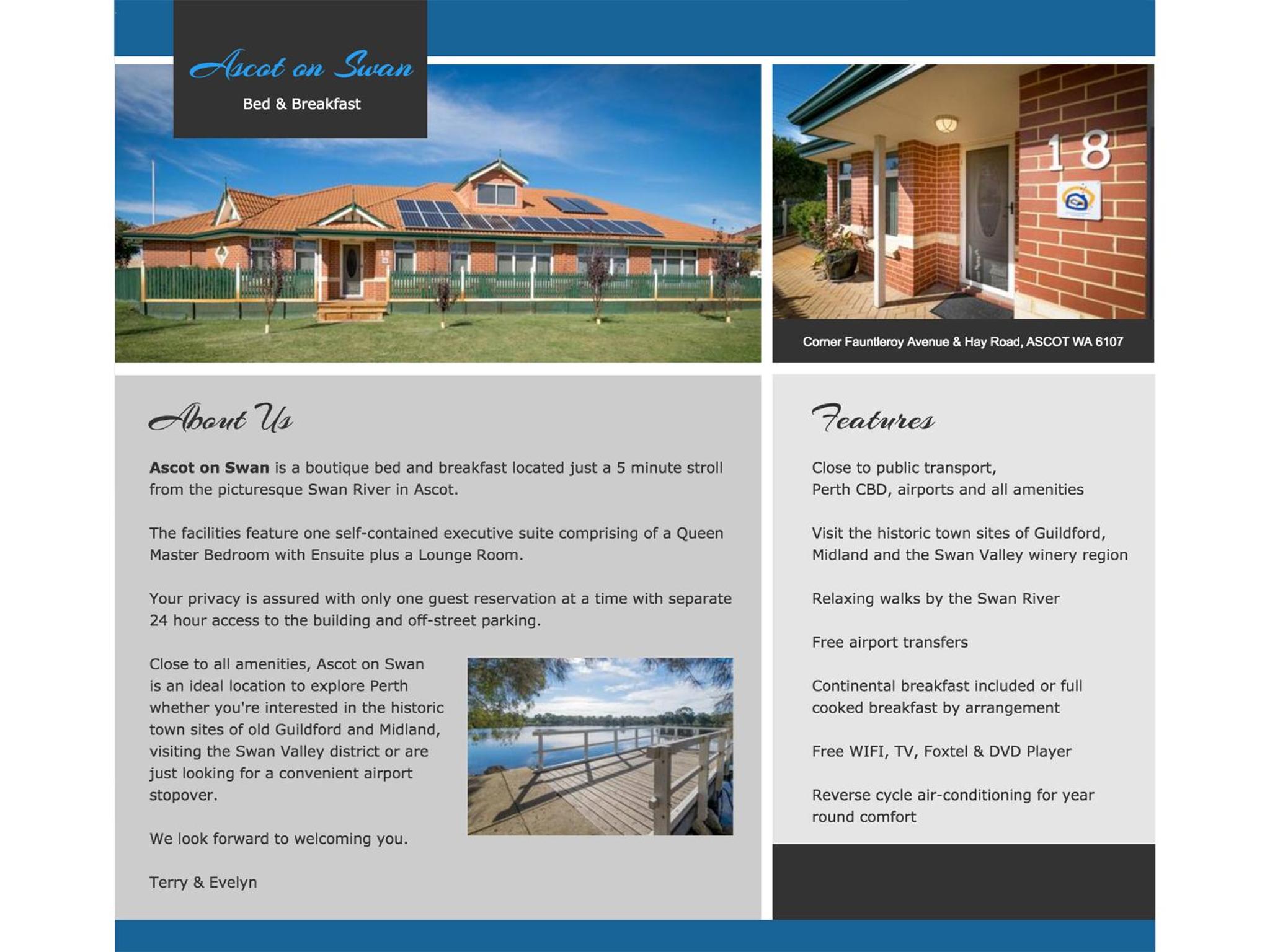 Ascot on Swan Bed & Breakfast