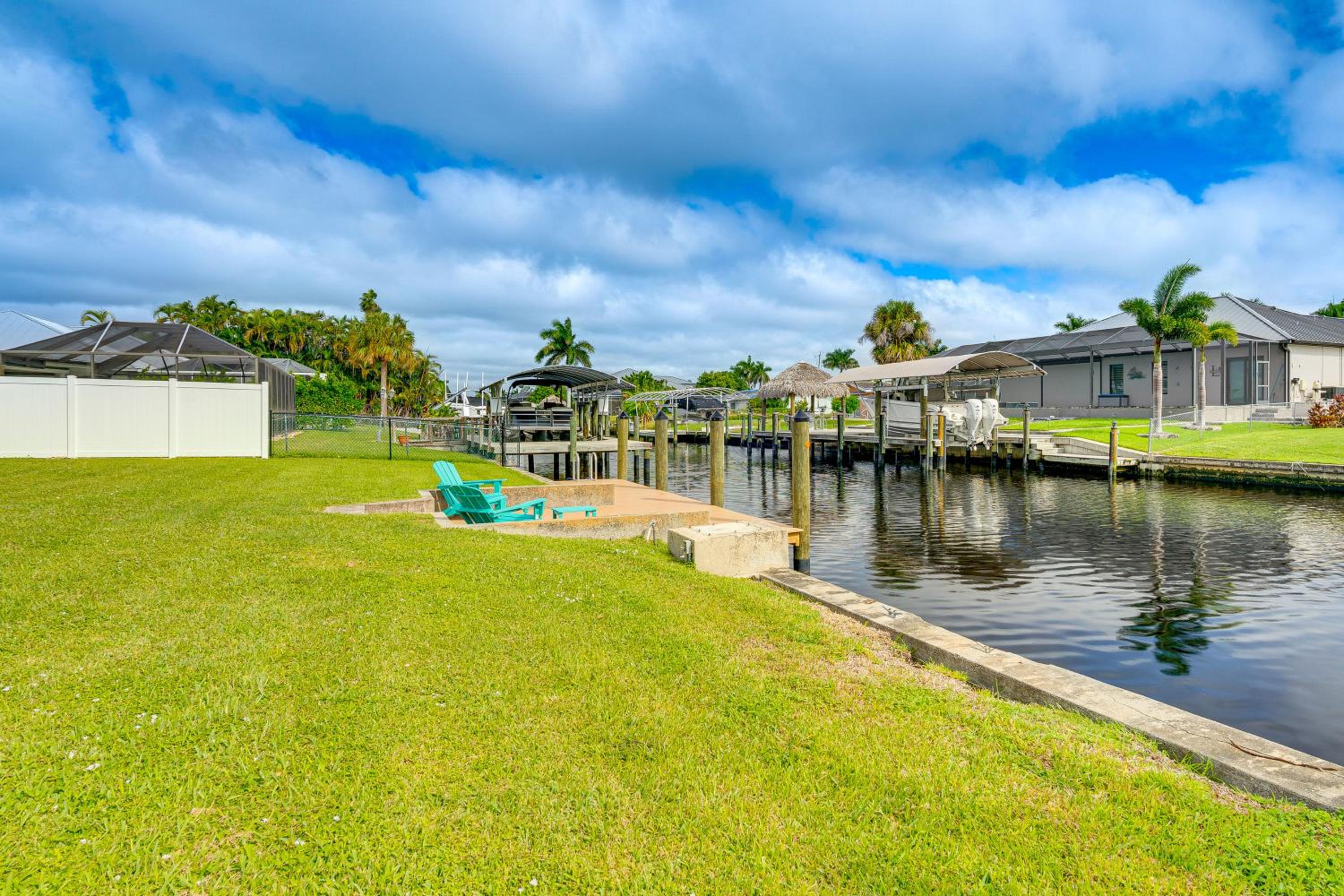 Fish and Swim Waterfront Home with Dock in Cape Coral