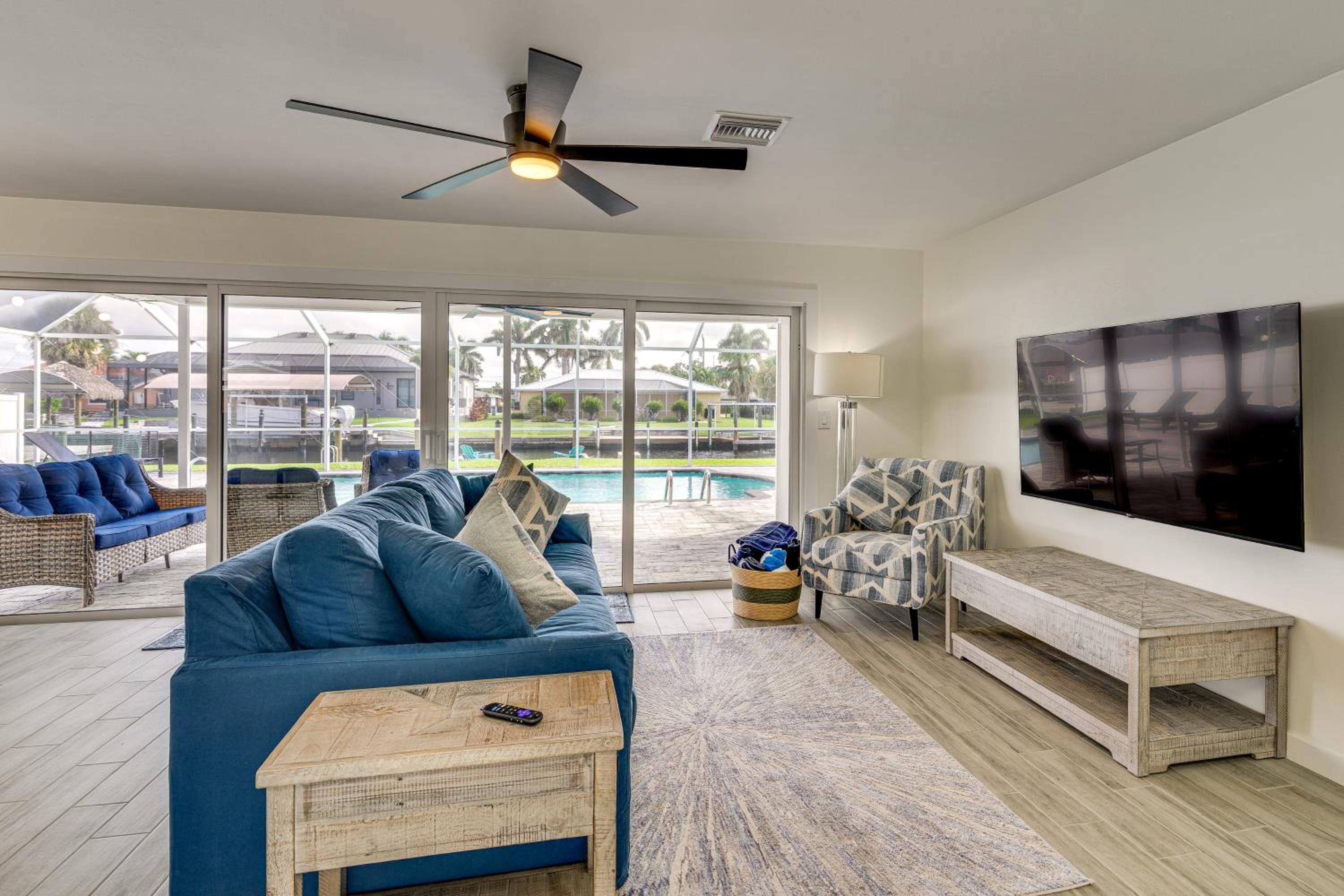 Fish and Swim Waterfront Home with Dock in Cape Coral