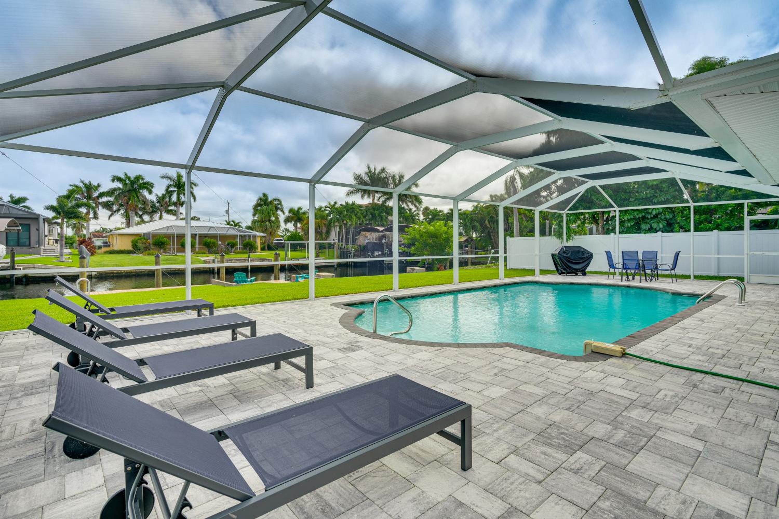 Fish and Swim Waterfront Home with Dock in Cape Coral