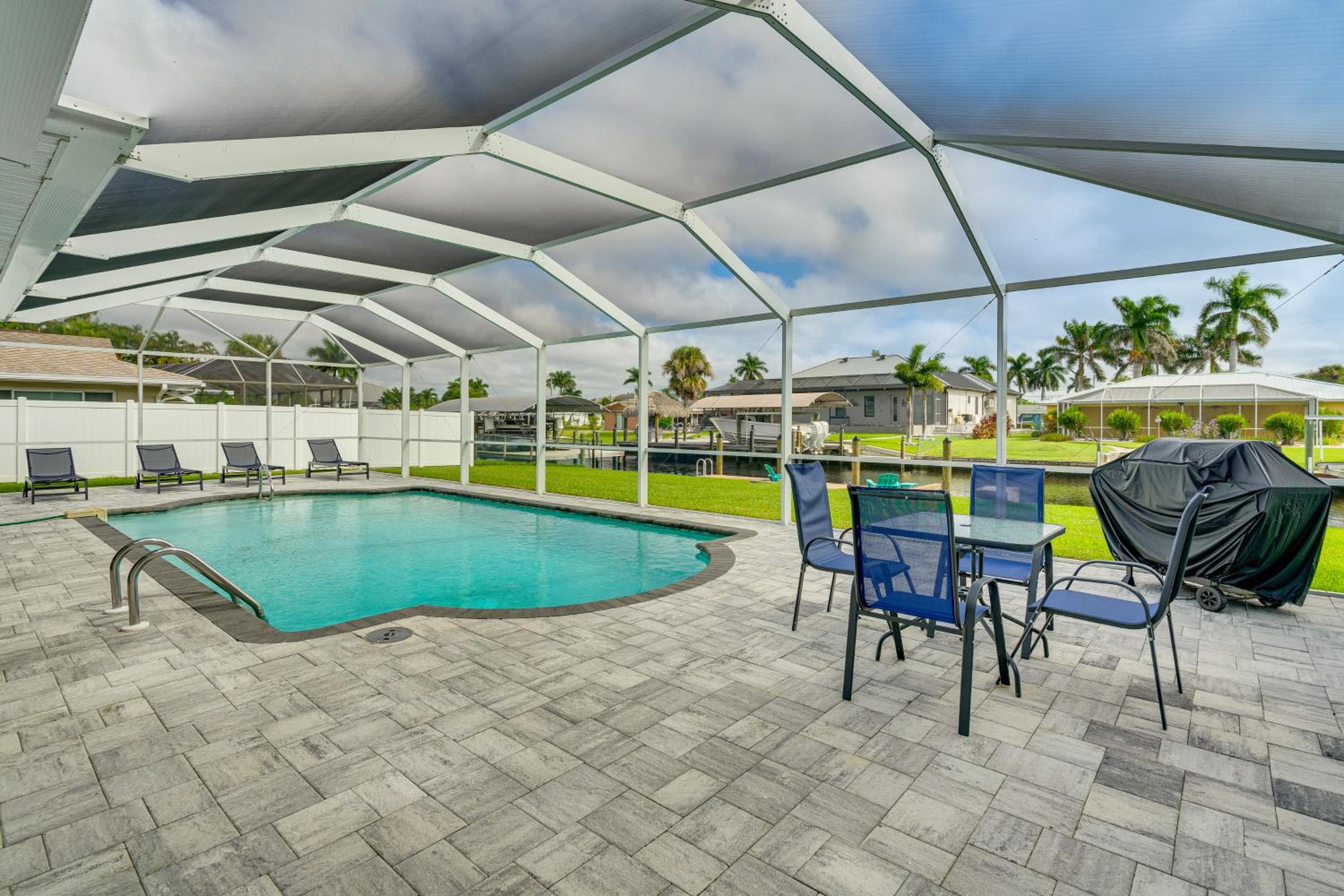 Fish and Swim Waterfront Home with Dock in Cape Coral