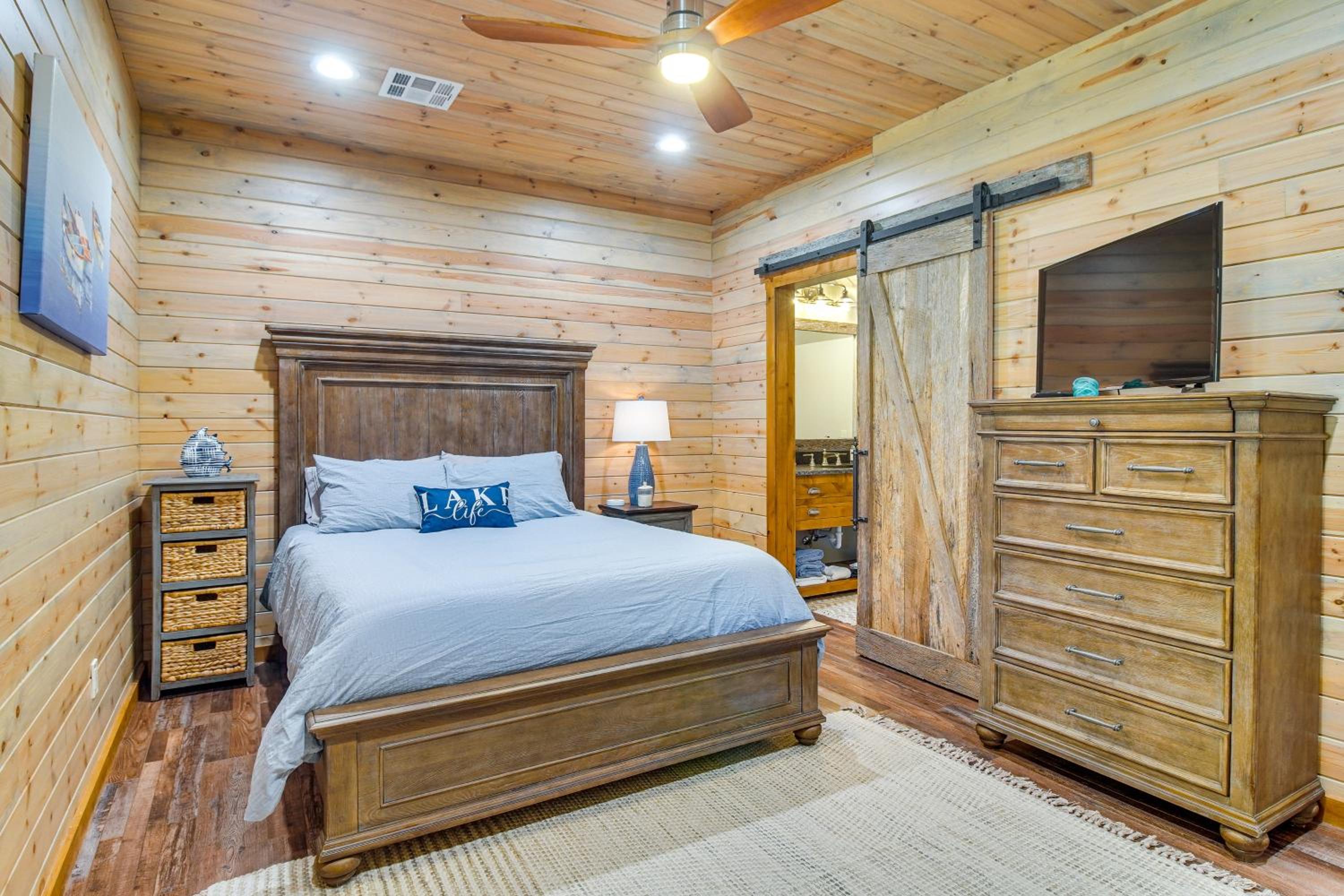 Upscale A-Frame Escape with Lake Access in Quinton!