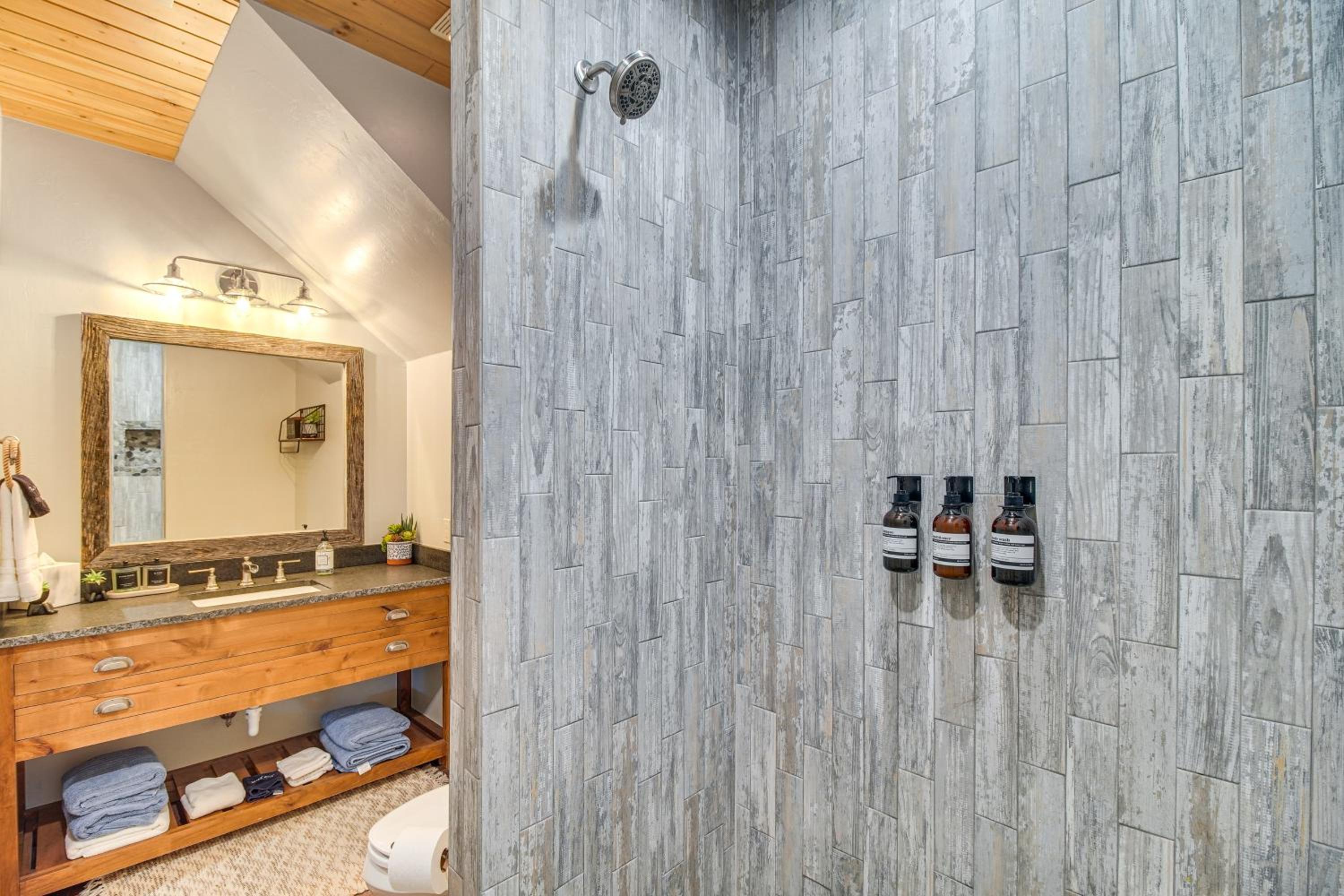 Upscale A-Frame Escape with Lake Access in Quinton!