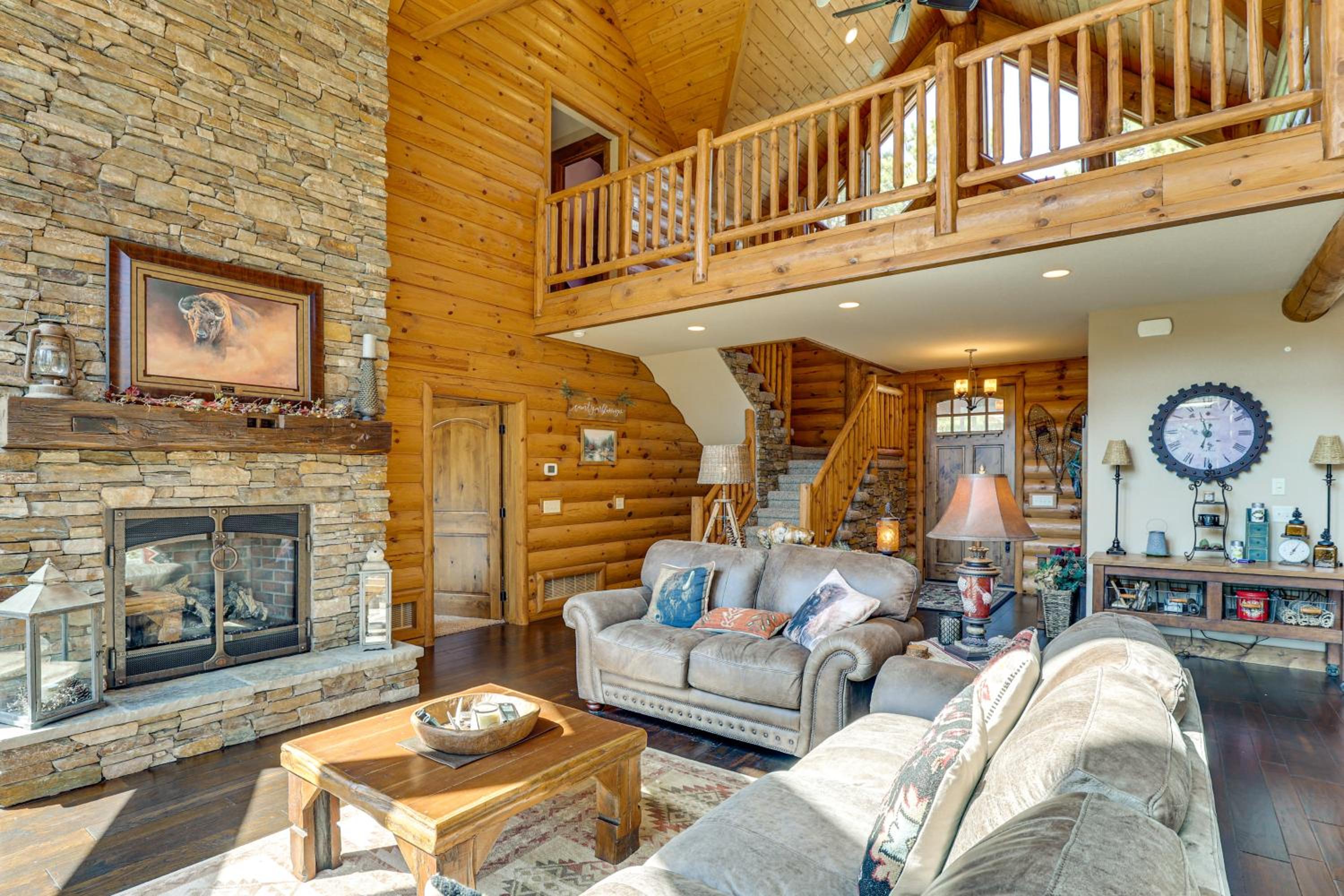 Hike, Fish and More Grand Cabin with Decks in Sturgis