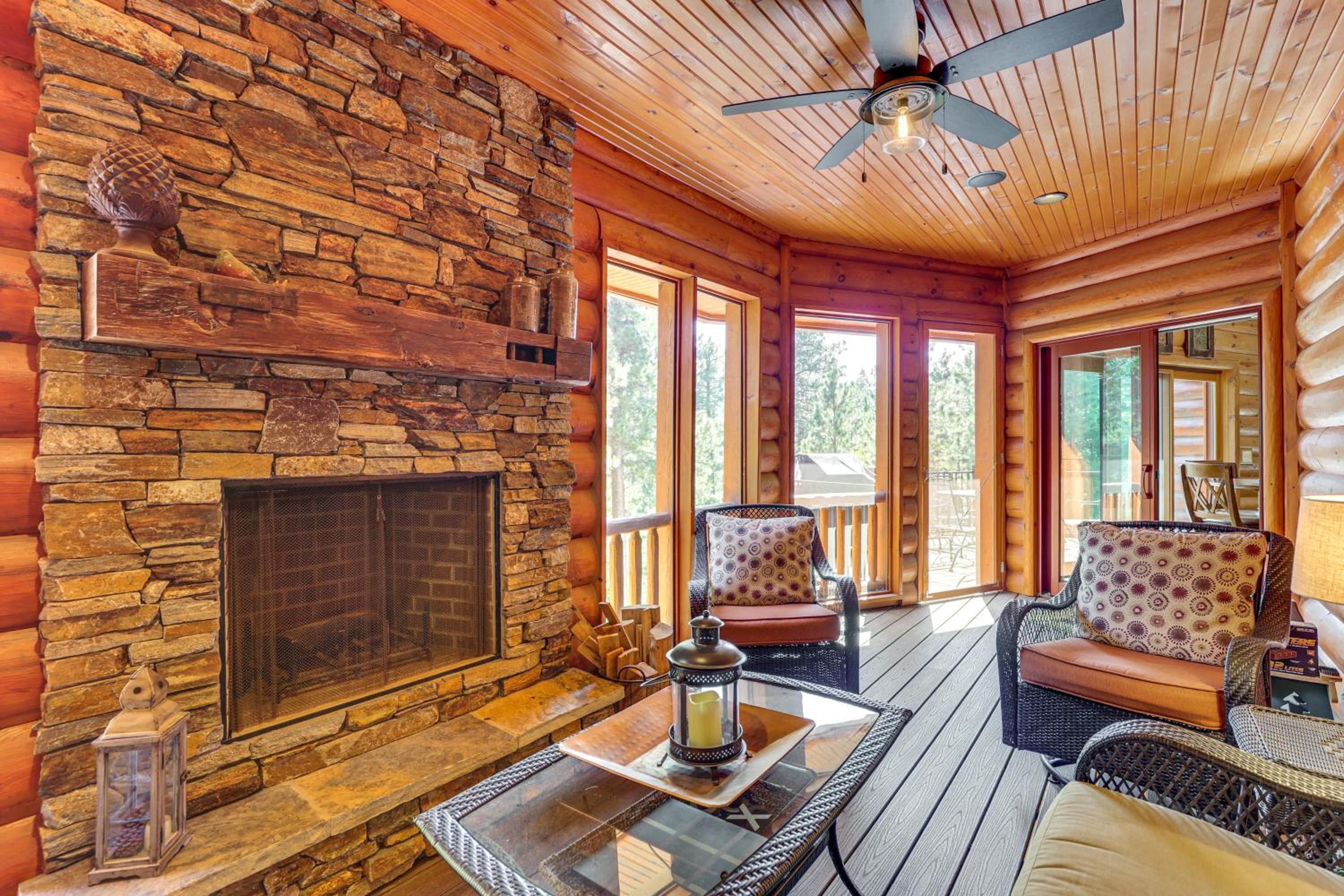 Hike, Fish and More Grand Cabin with Decks in Sturgis