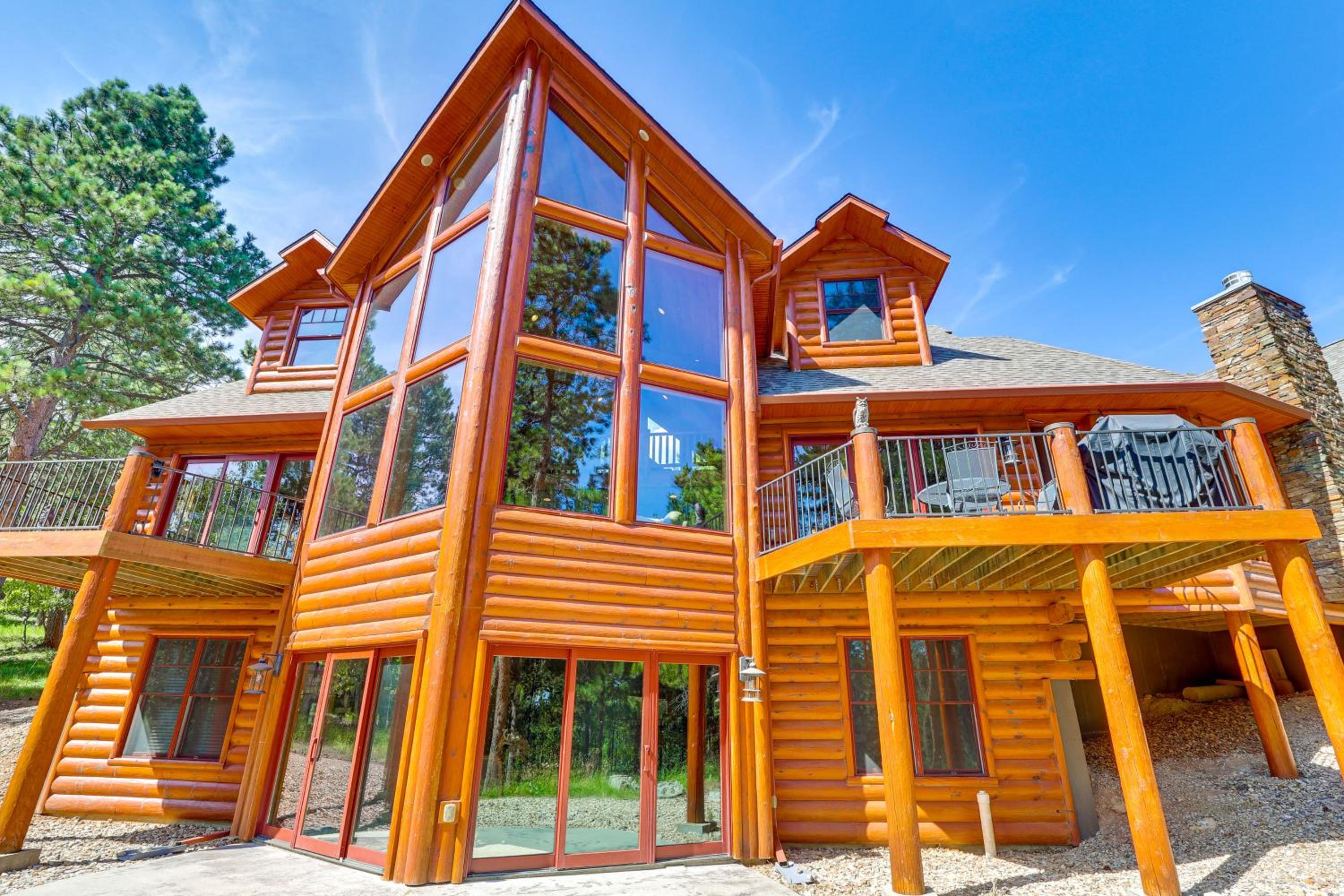 Hike, Fish and More Grand Cabin with Decks in Sturgis
