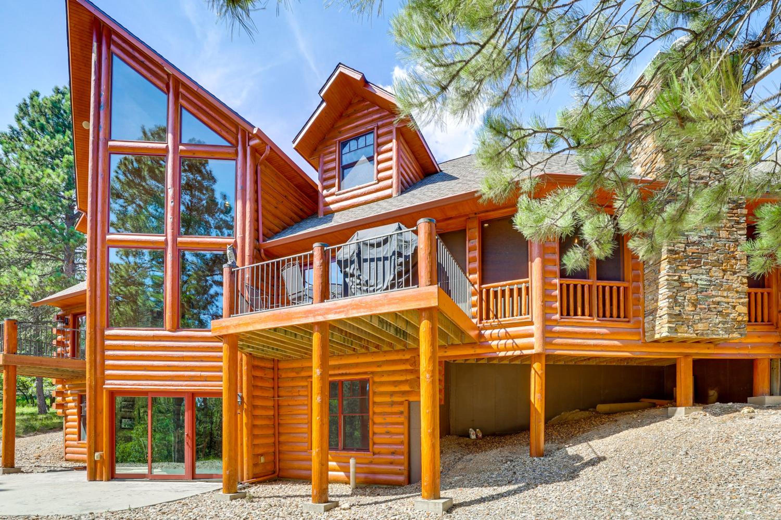 Hike, Fish and More Grand Cabin with Decks in Sturgis