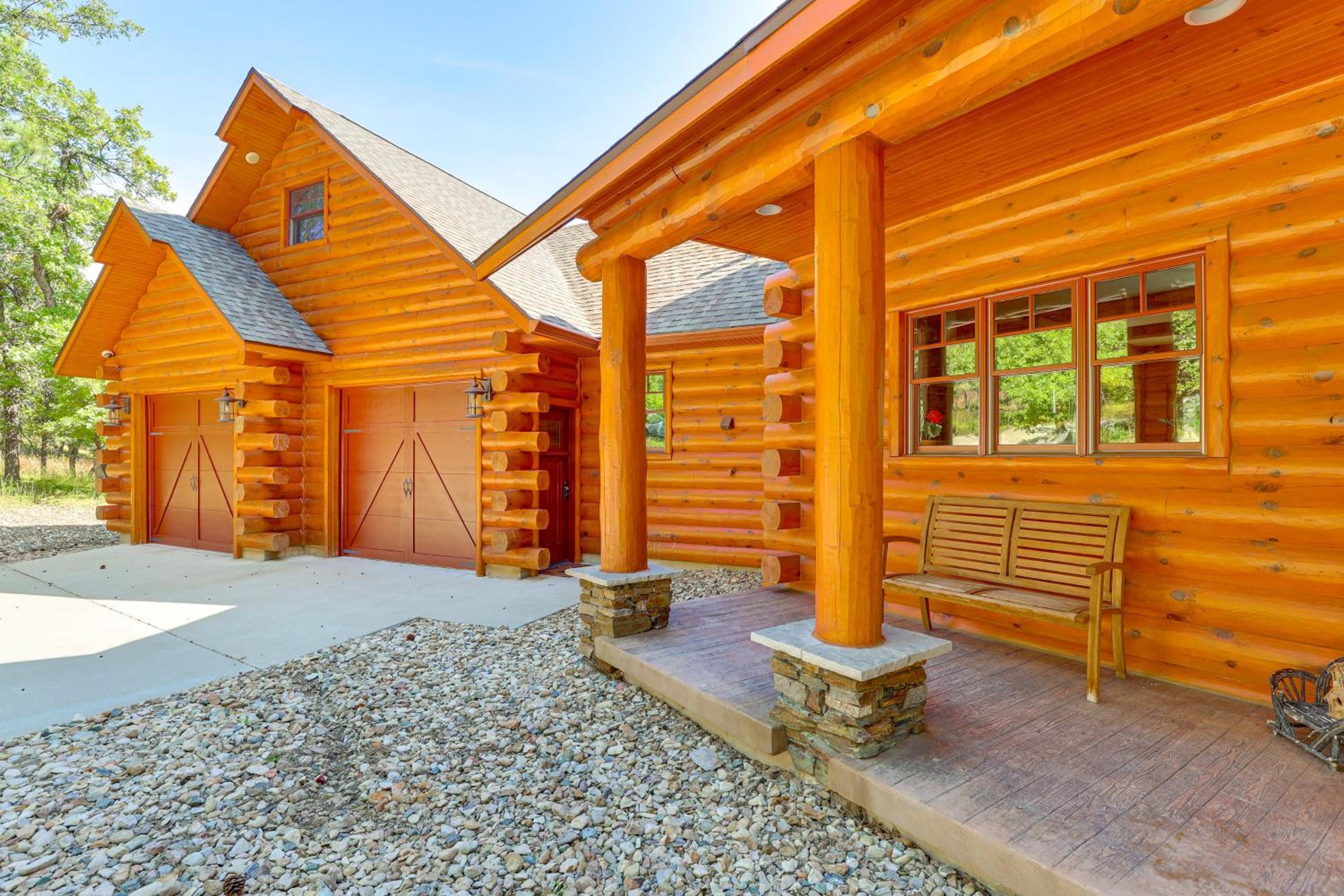 Hike, Fish and More Grand Cabin with Decks in Sturgis
