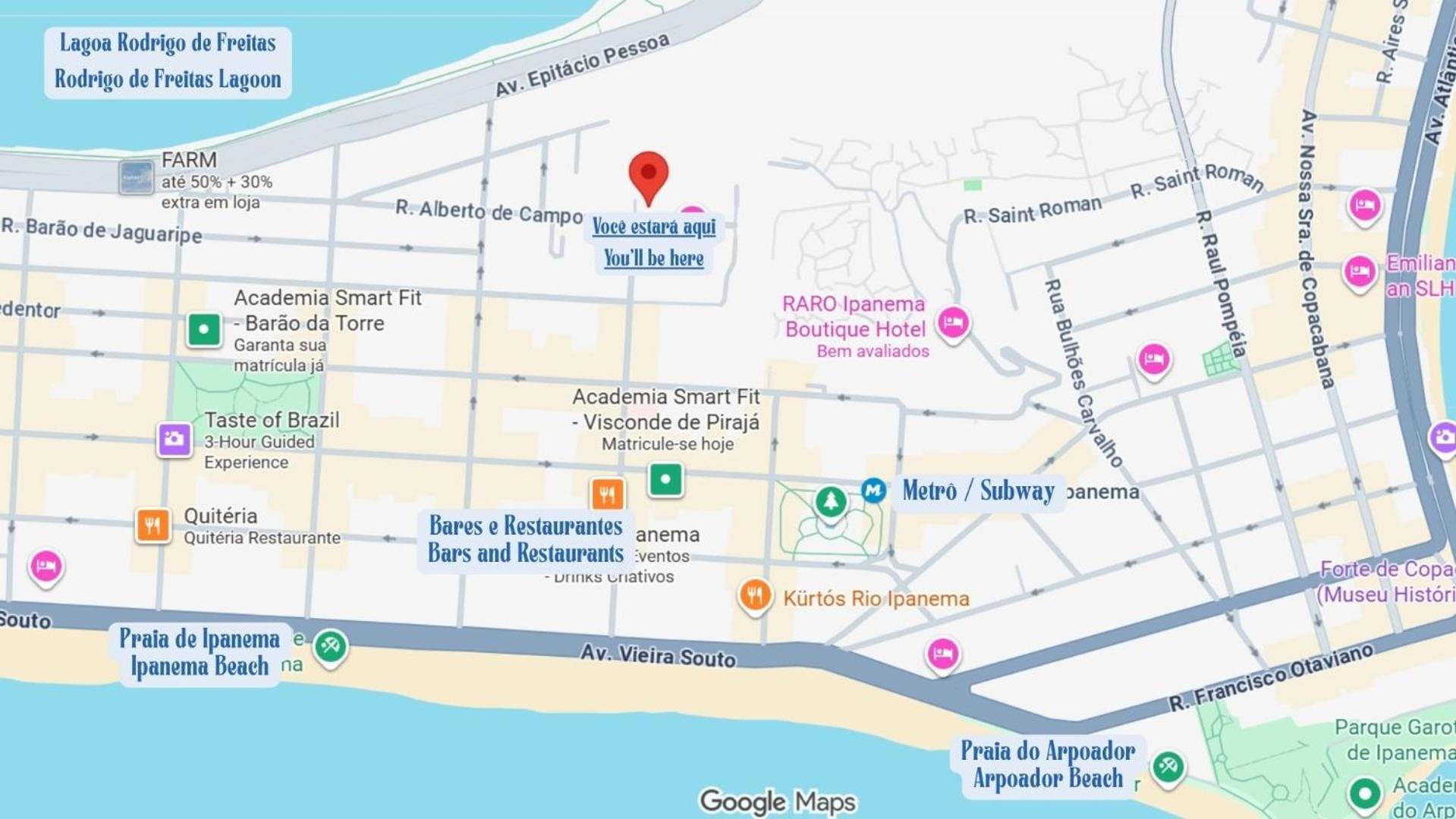 Cerca de la playa de Ipanema y Lagoa