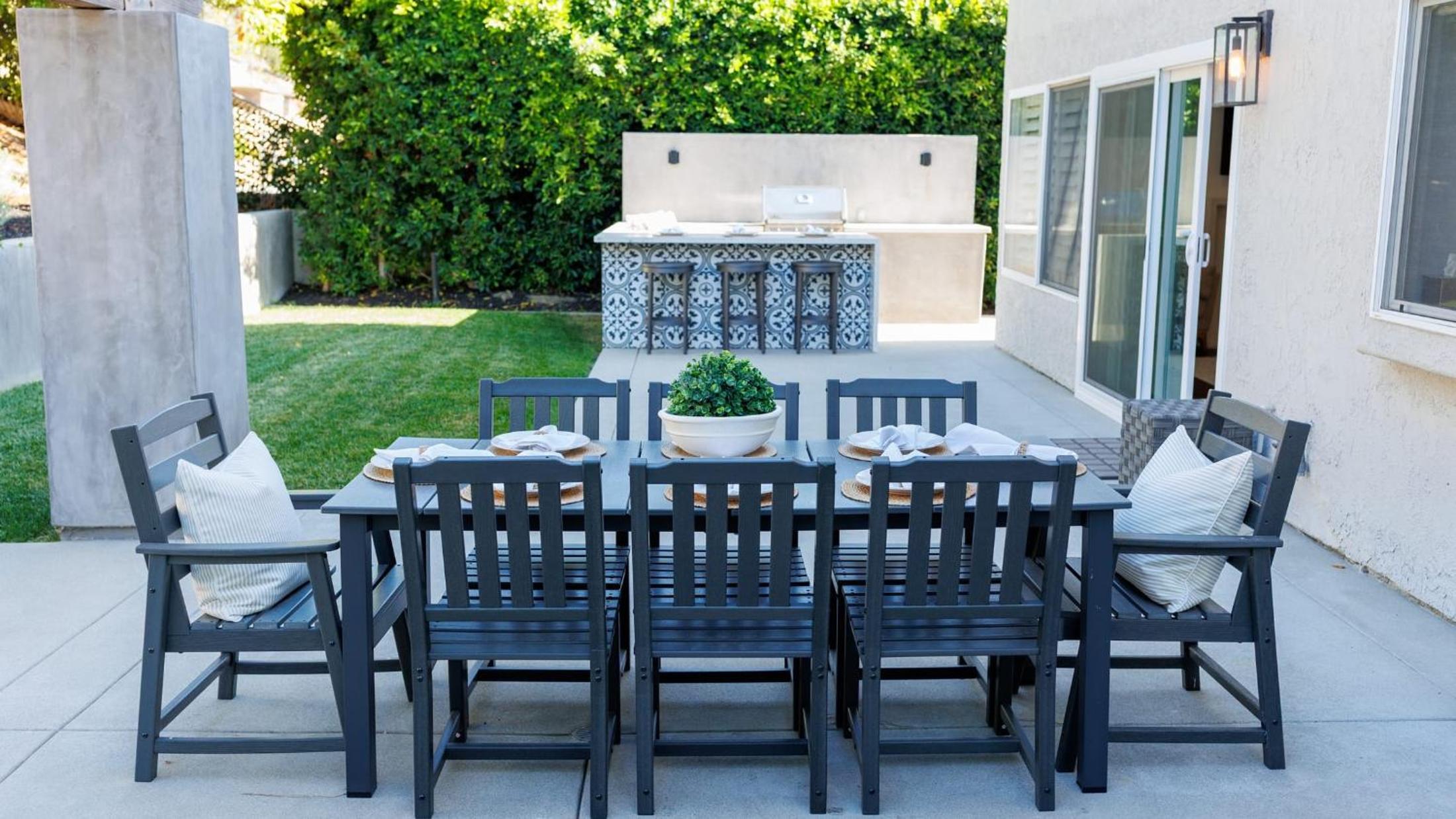 Spanish-Inspired Mission Viejo Home with Courtyard Firepit Backyard Dining Casa Cordero by AvantStay