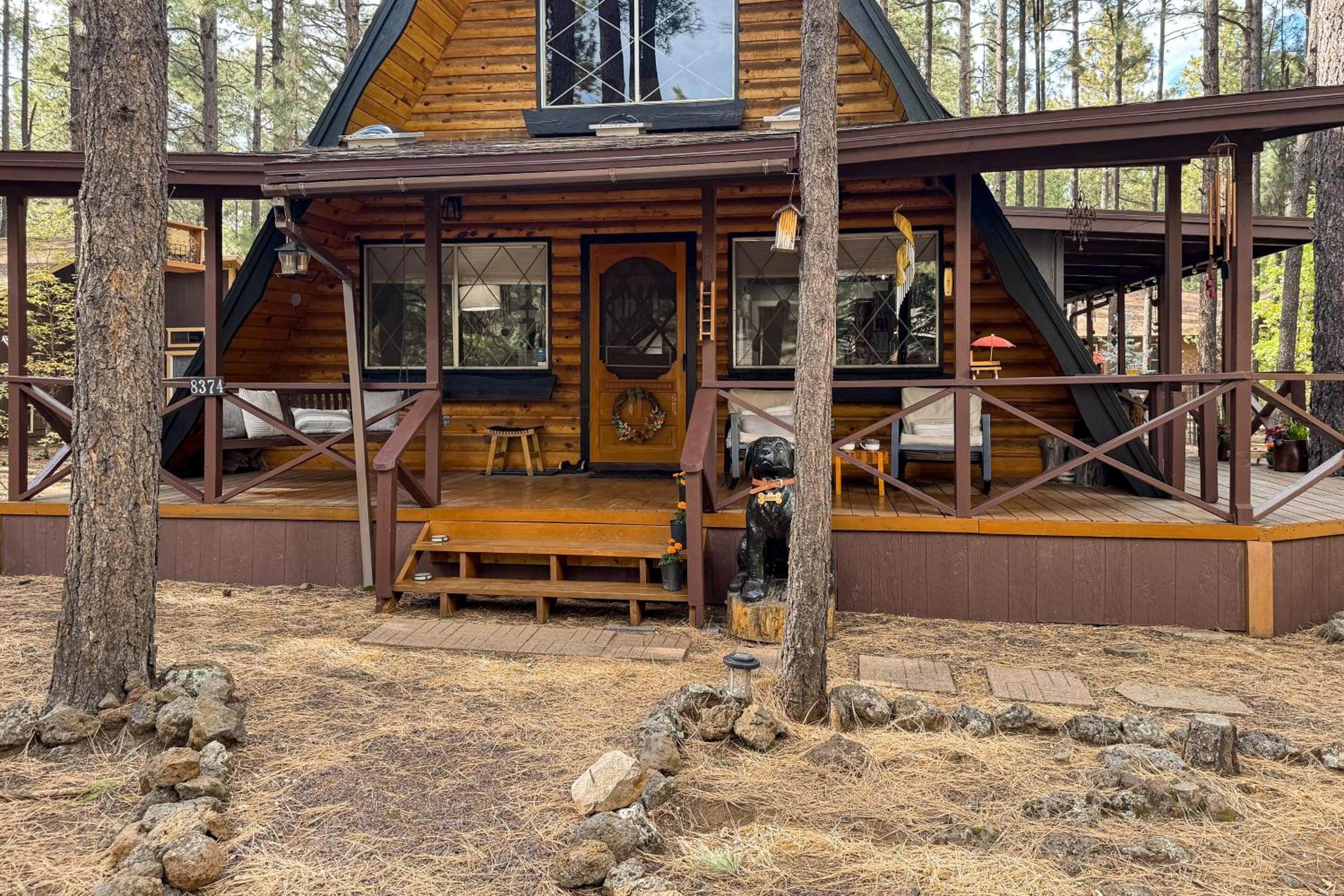 Fire Pit! A-Frame Escape, 33 Mi to Sunrise Park