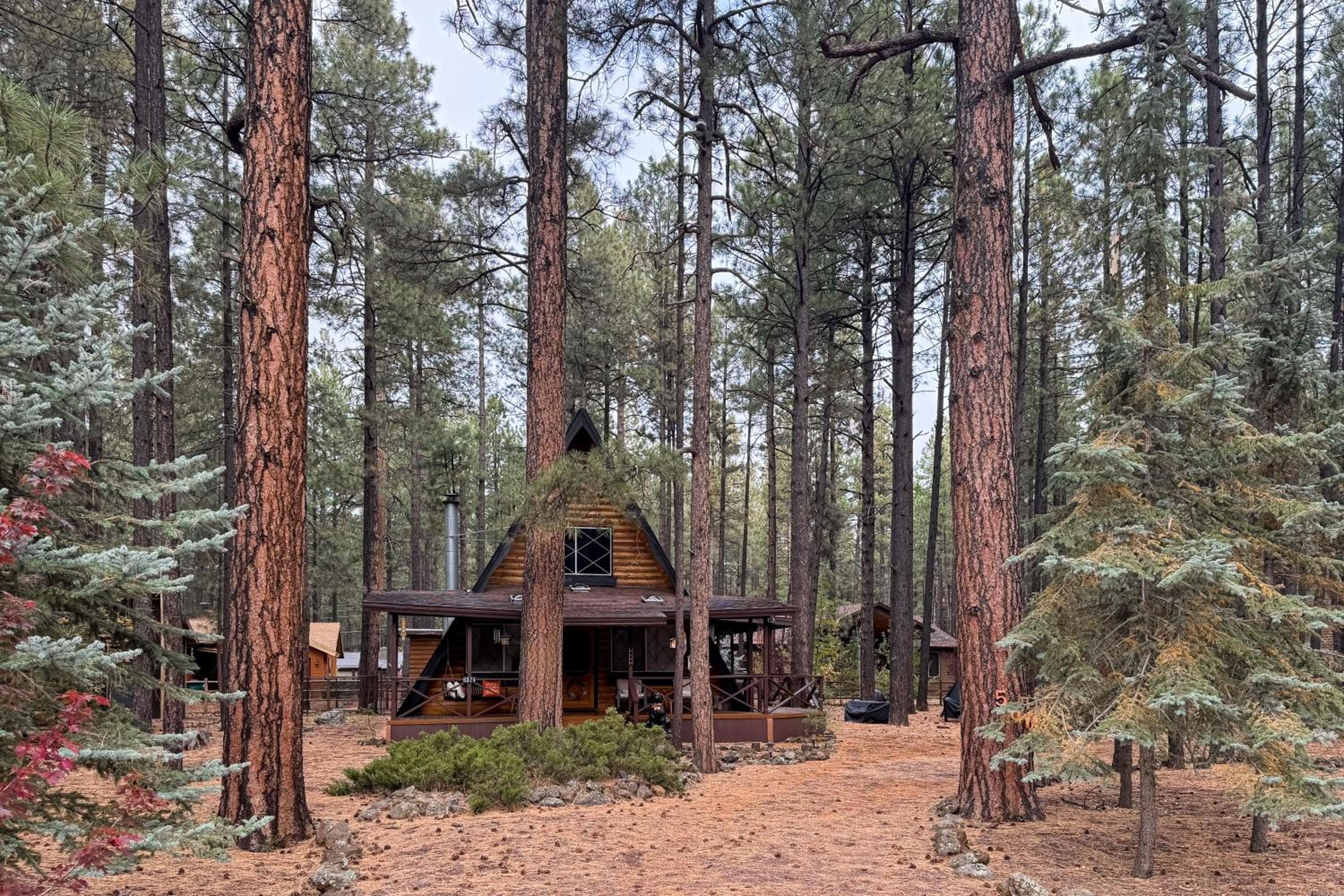 Fire Pit! A-Frame Escape, 33 Mi to Sunrise Park