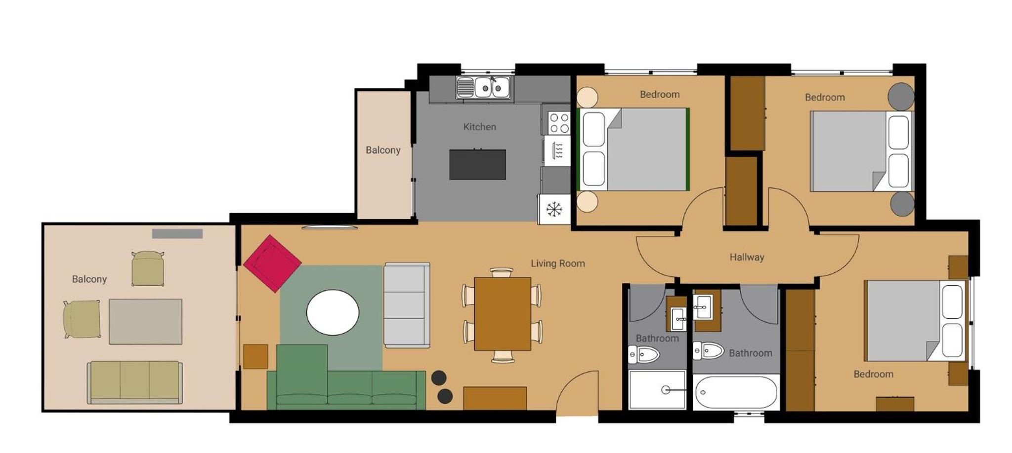Lena Court - Spacious 3bdr, City Views