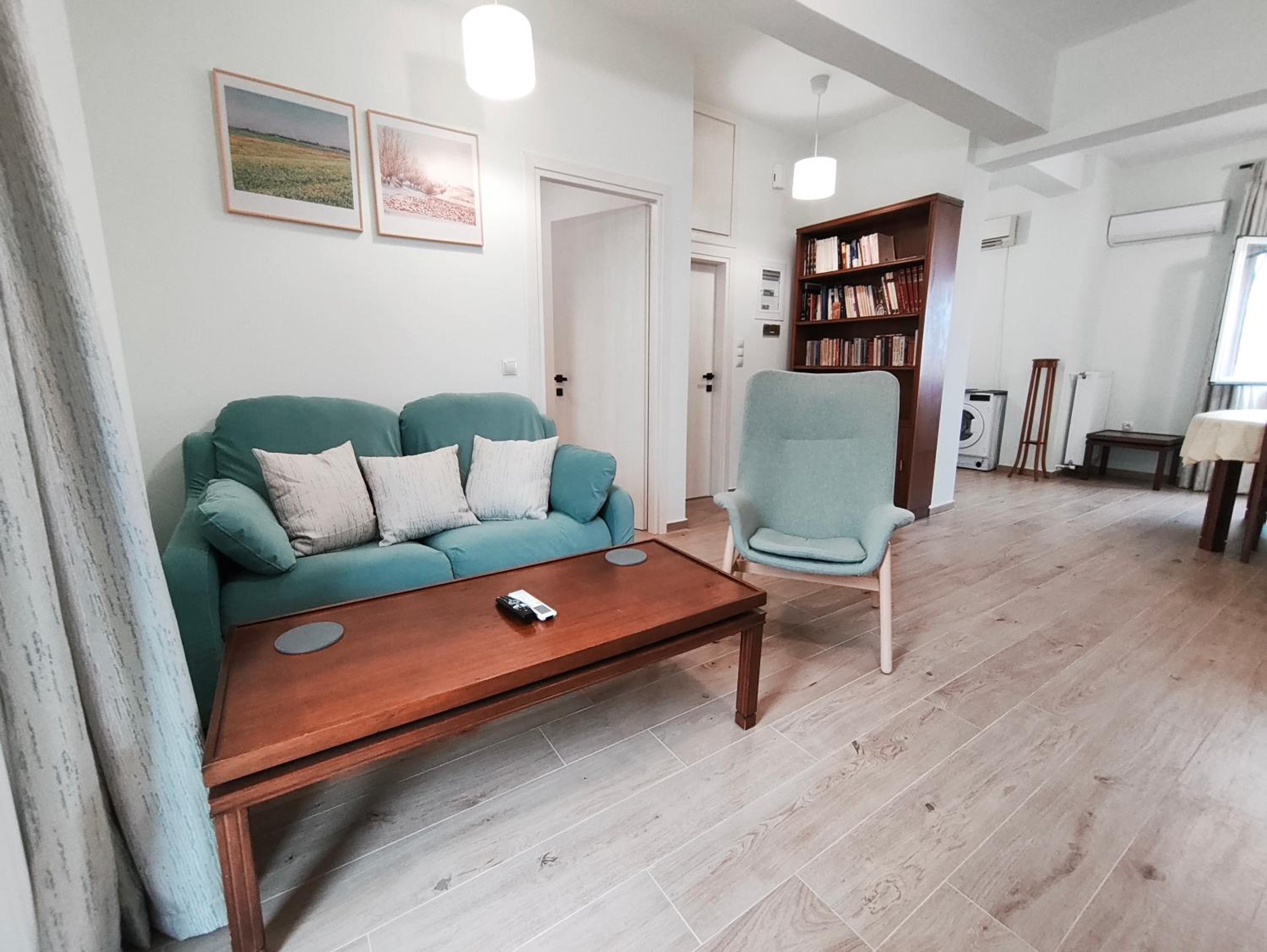 Center Athens all new and fully equipped 2 bedrooms 82 sqm big sea view apt close to Acropoli with Lift