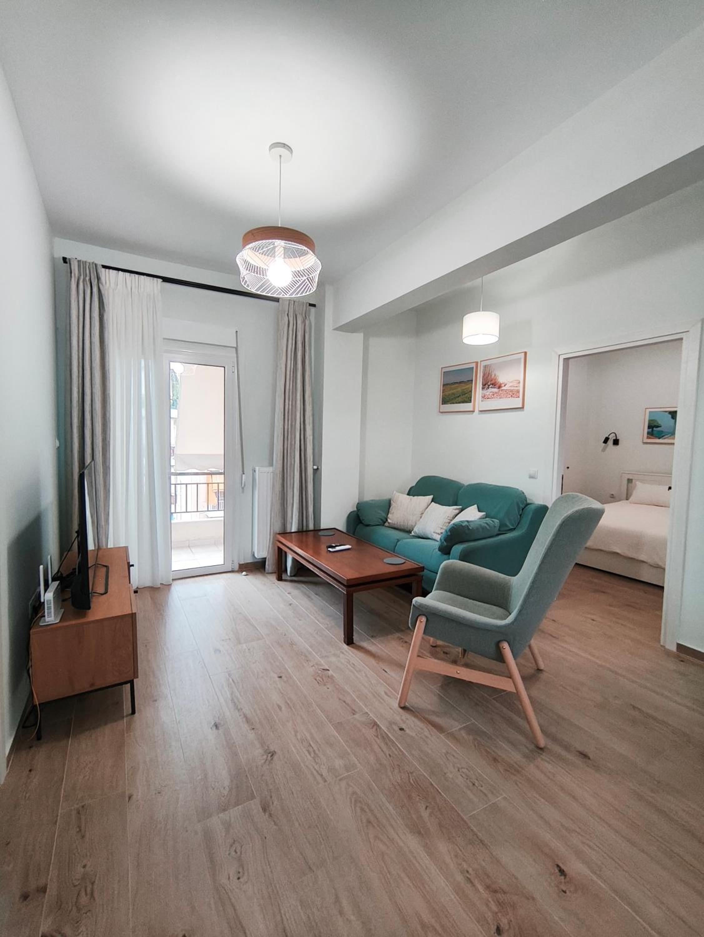 Center Athens all new and fully equipped 2 bedrooms 82 sqm big sea view apt close to Acropoli with Lift