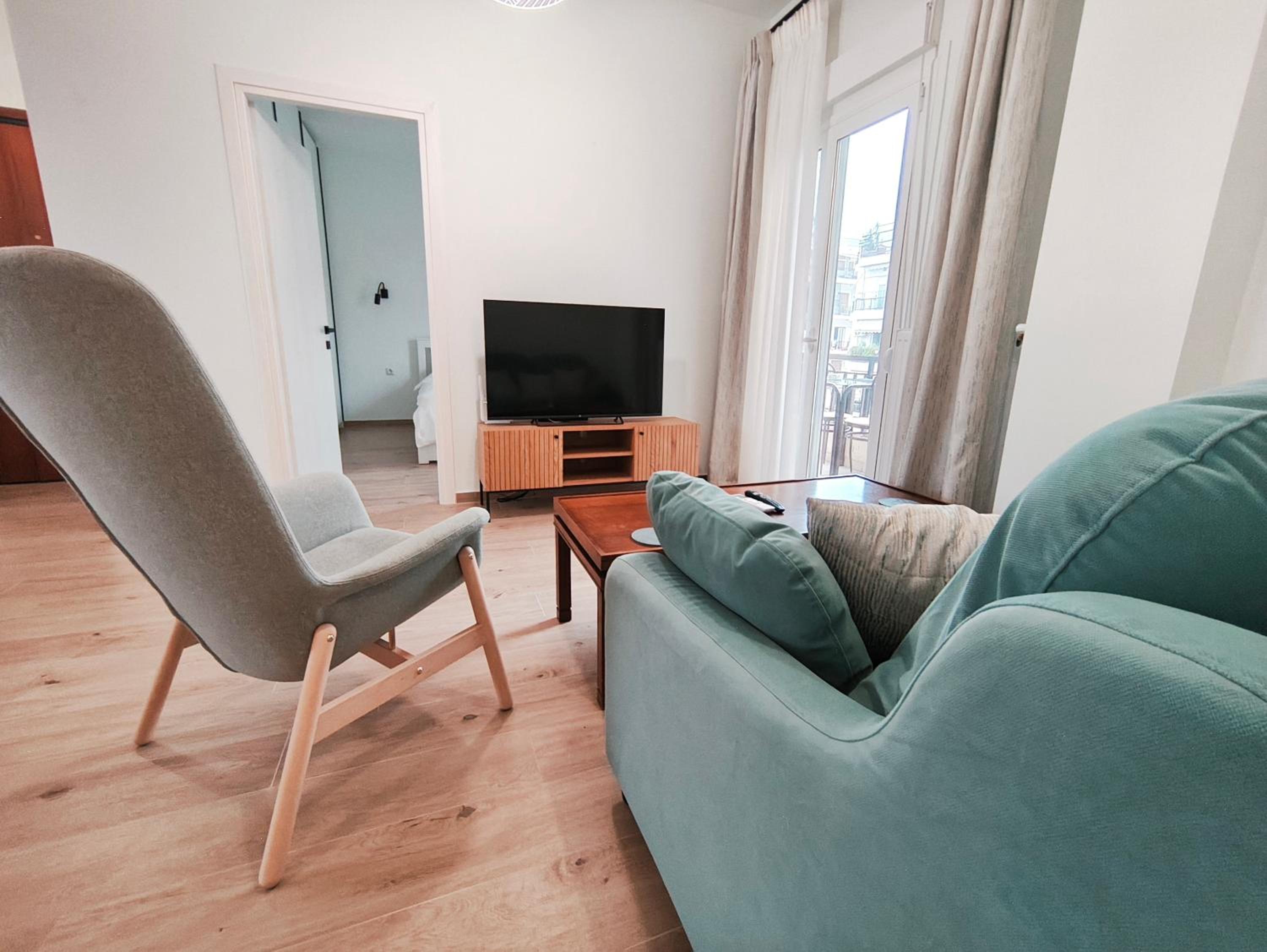 Center Athens all new and fully equipped 2 bedrooms 82 sqm big sea view apt close to Acropoli with Lift