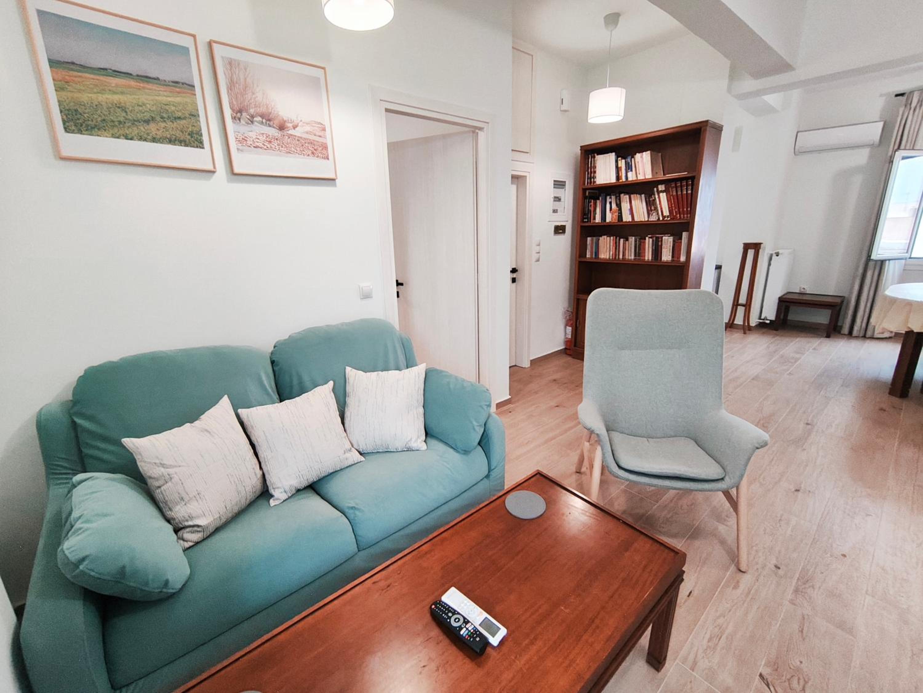 Center Athens all new and fully equipped 2 bedrooms 82 sqm big sea view apt close to Acropoli with Lift