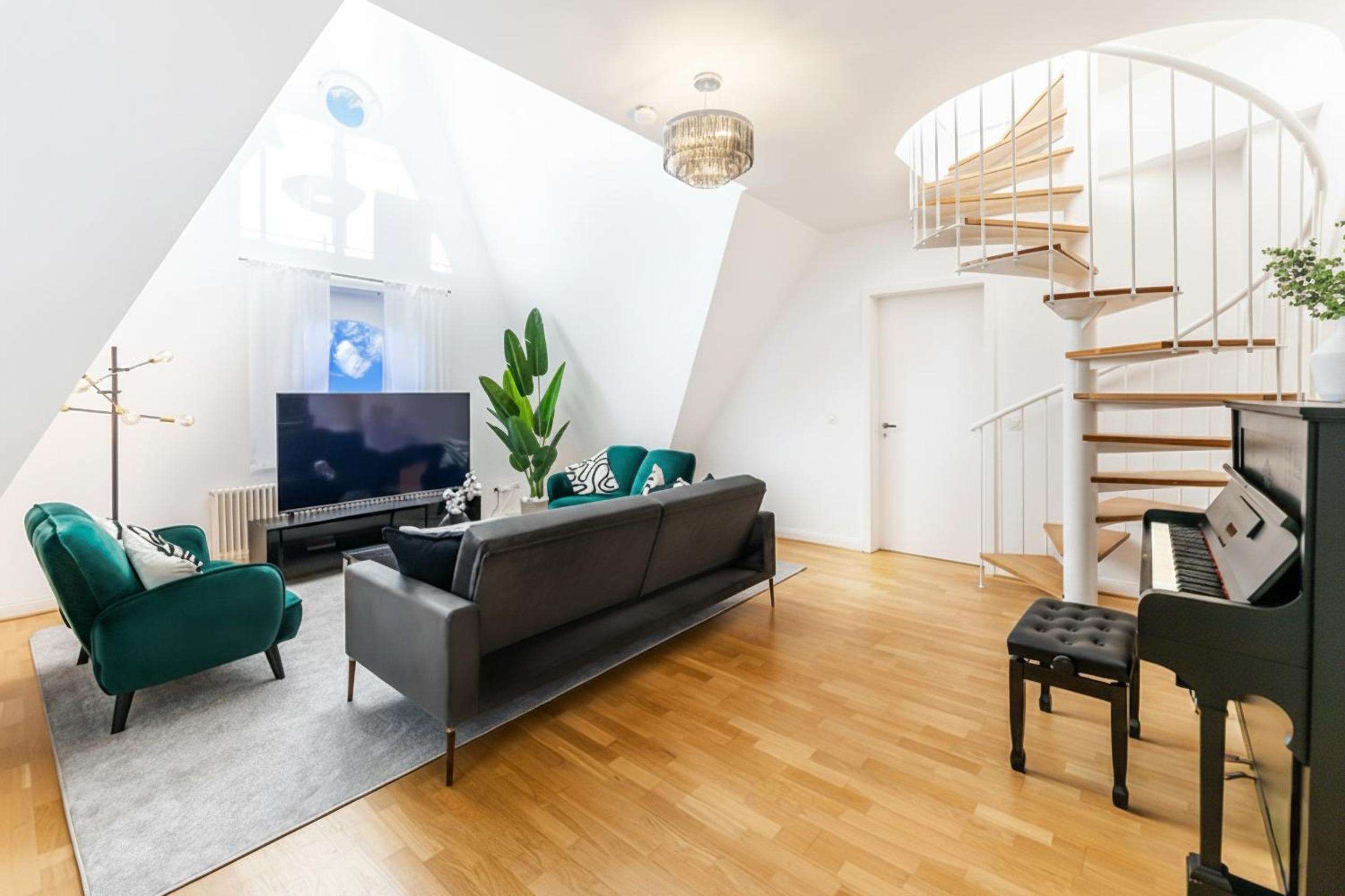 130 qm Maisonette-Penthouse - Dachterrasse mit exklusivem Panoramablick