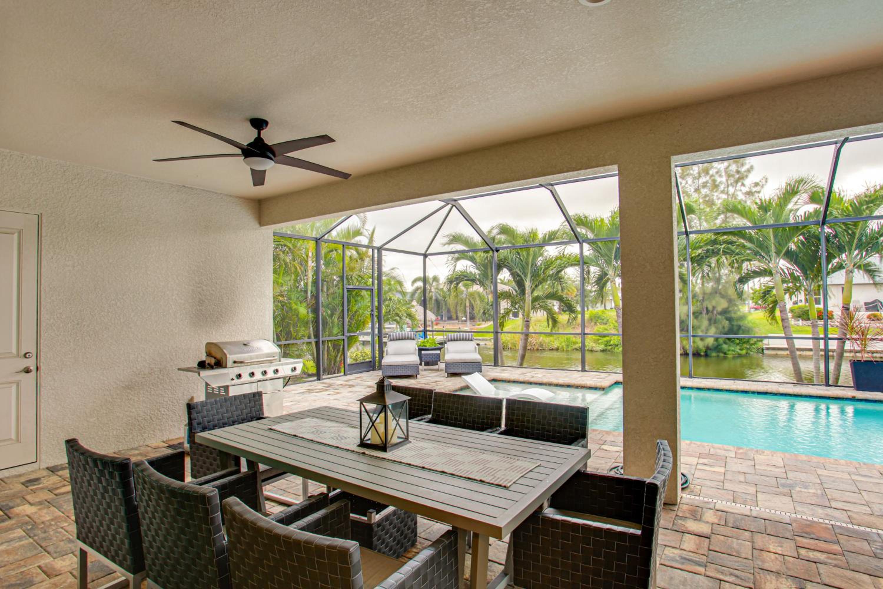 Tranquil Waterfront Home with Pool in Cape Coral!