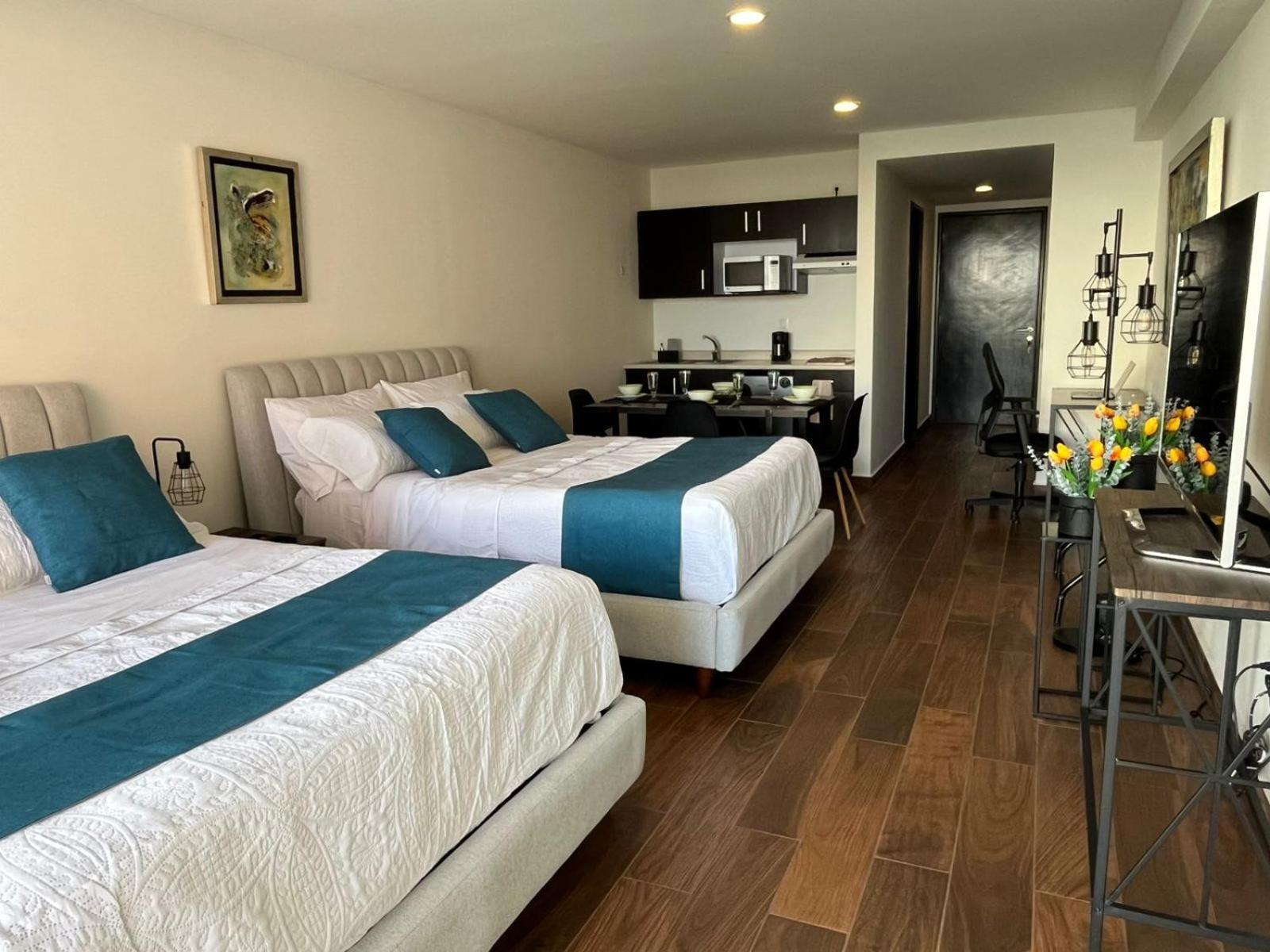 Suite ejecutiva, 2 Camas Queen, Gym, en Interlomas