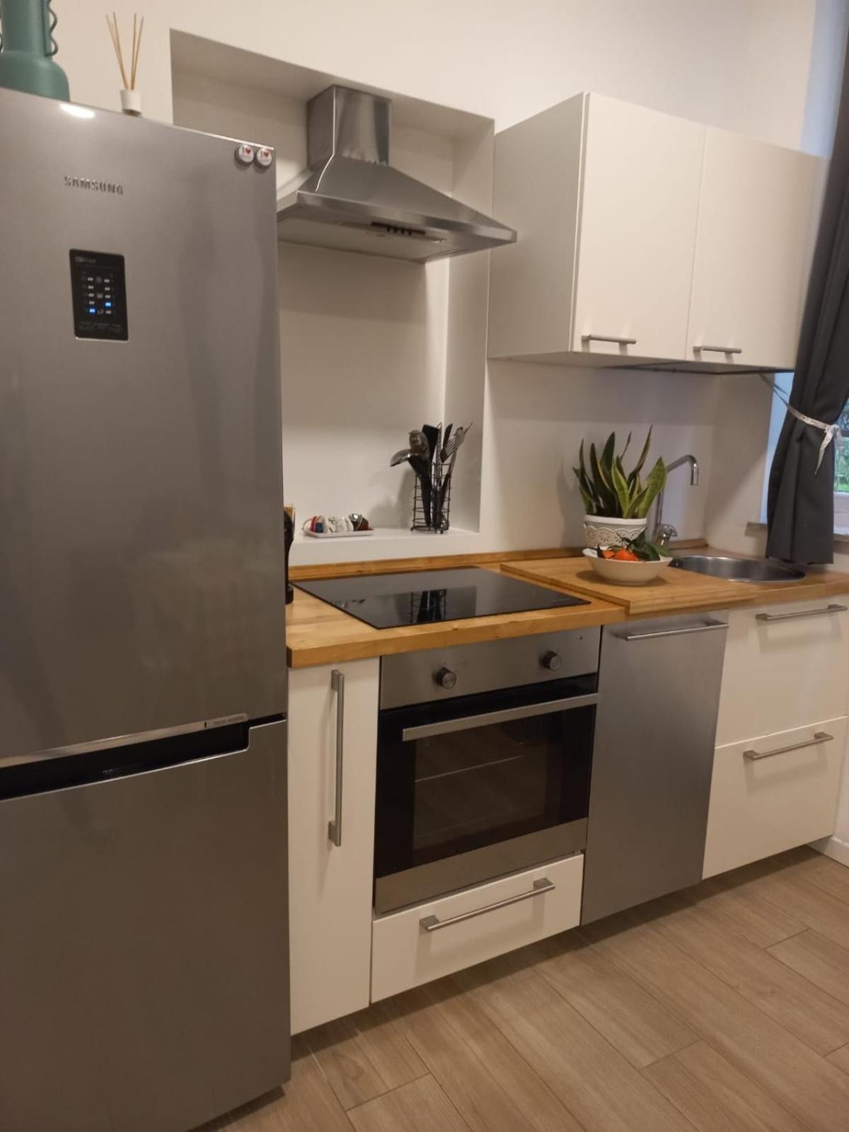 Elegant and modern two-room apartment with equipped kitchen