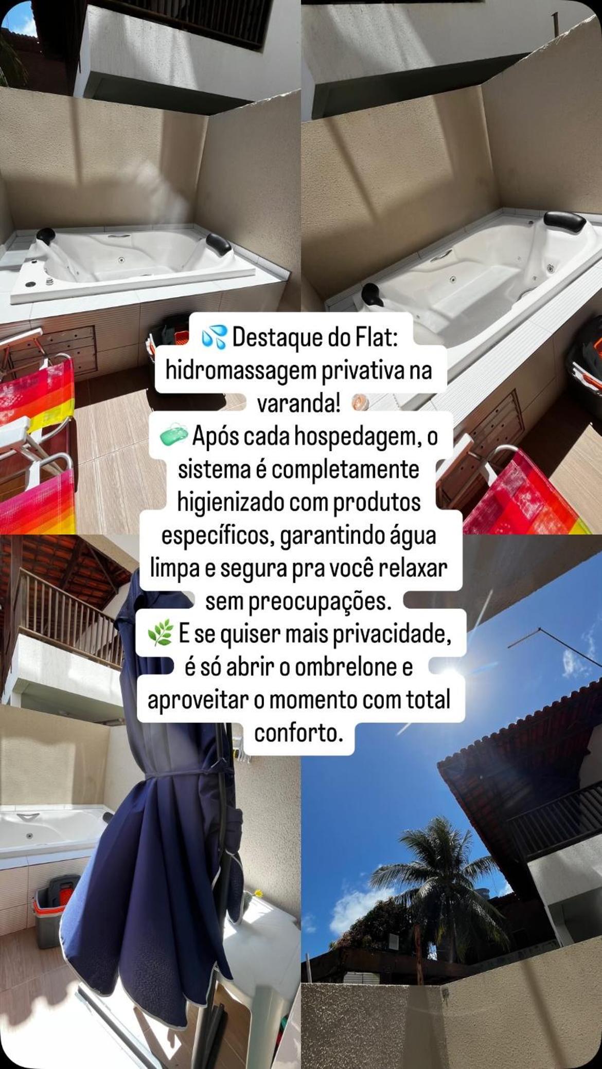 Flat com Hidromassagem Privativa e Piscina no Rooftop no Centro de Porto