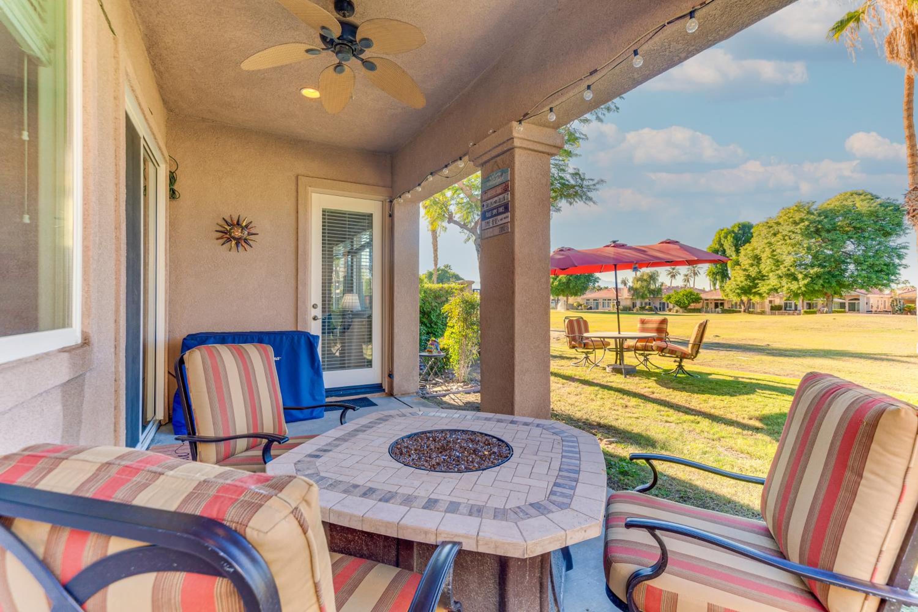 On Golf Course Quiet Indio Home with Pool Access!
