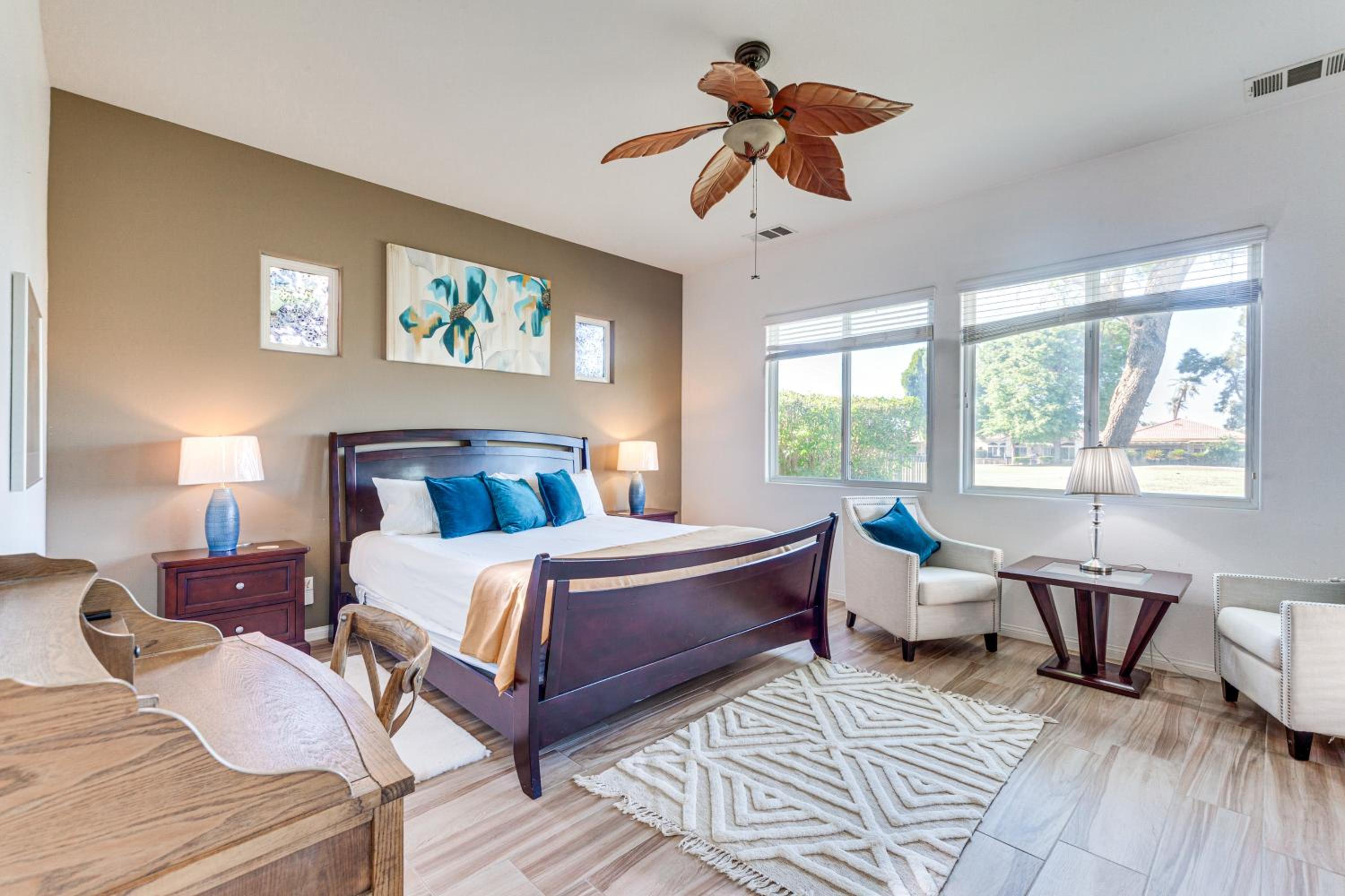 On Golf Course Quiet Indio Home with Pool Access!