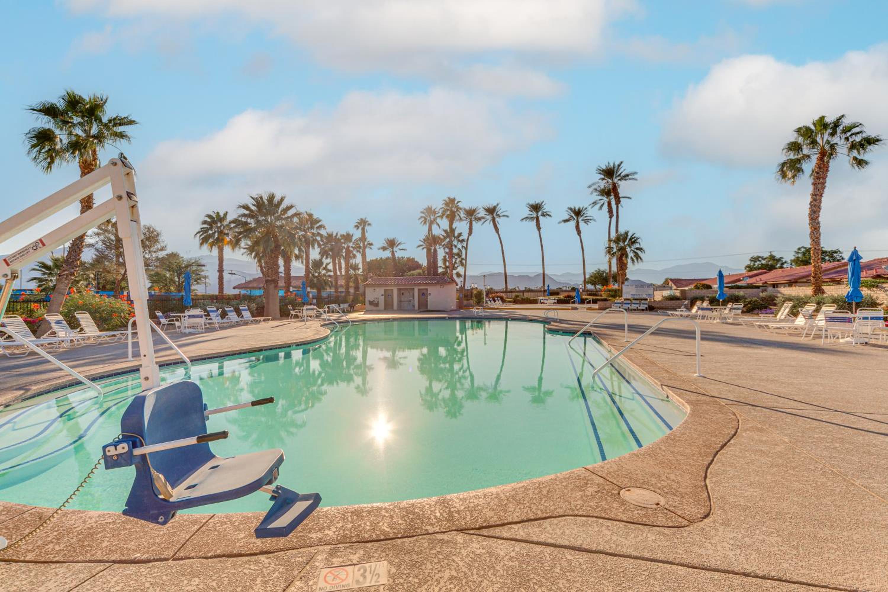On Golf Course Quiet Indio Home with Pool Access!
