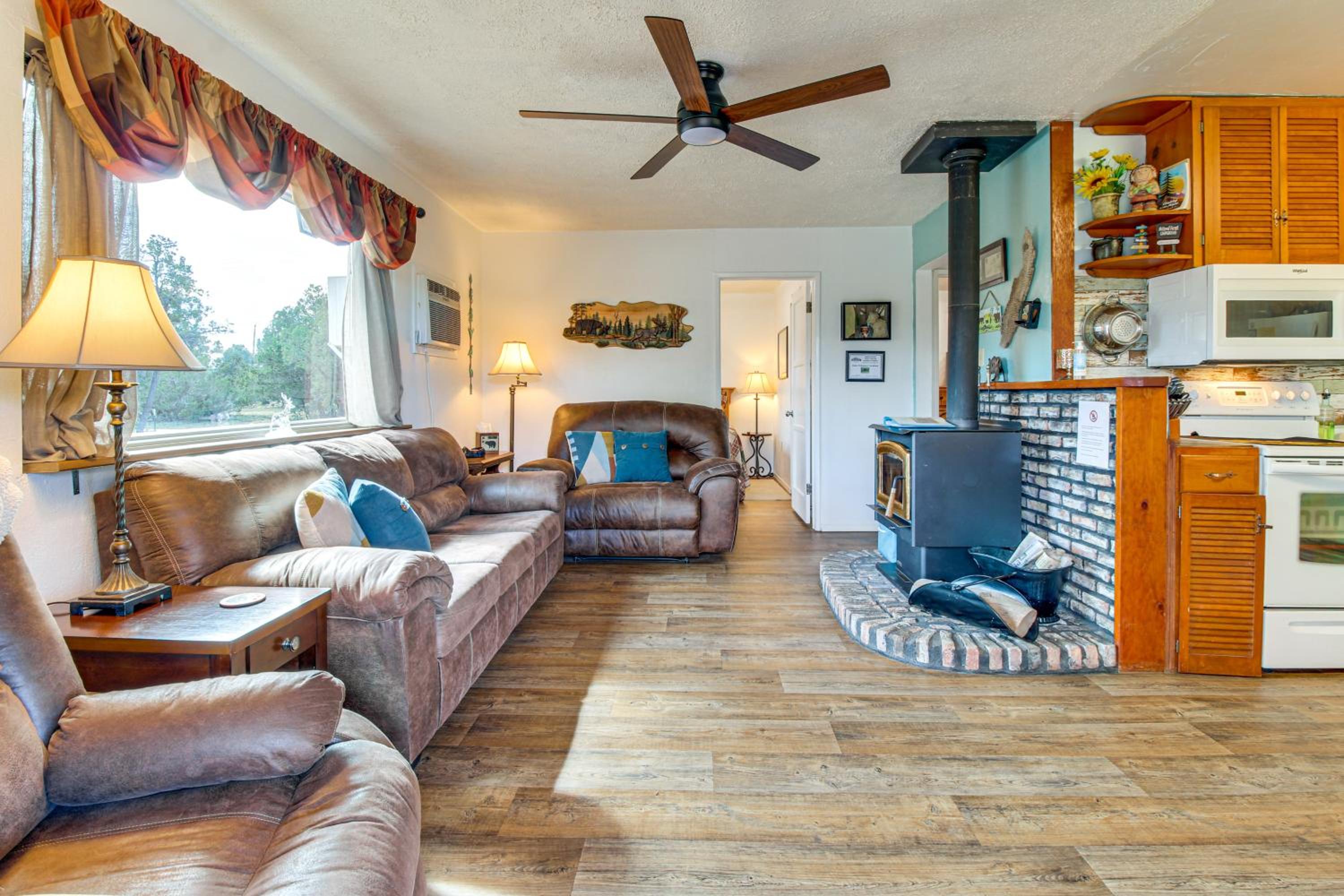 Hike and Fish Family Escape with Fire Pit in Heber!
