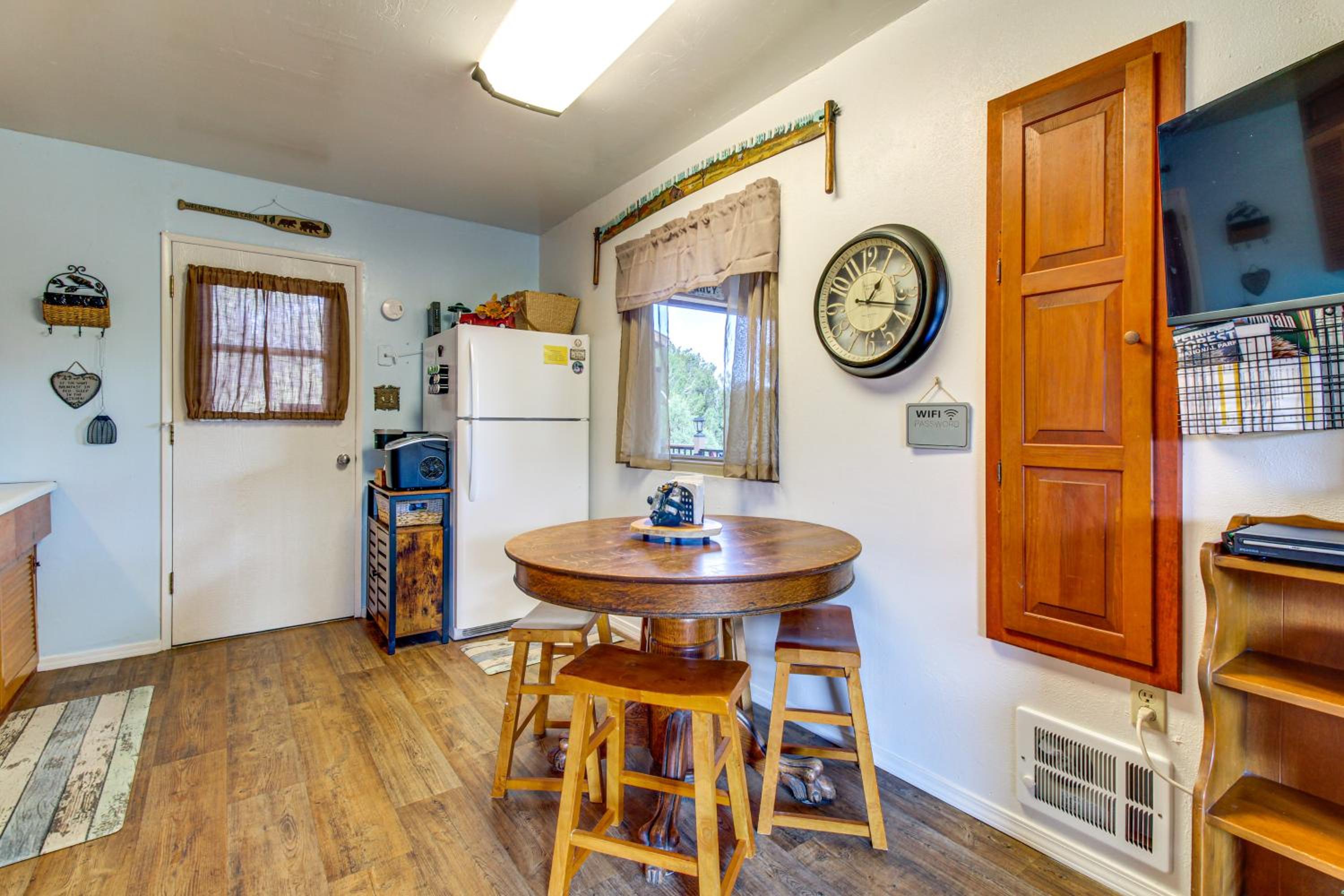 Hike and Fish Family Escape with Fire Pit in Heber!