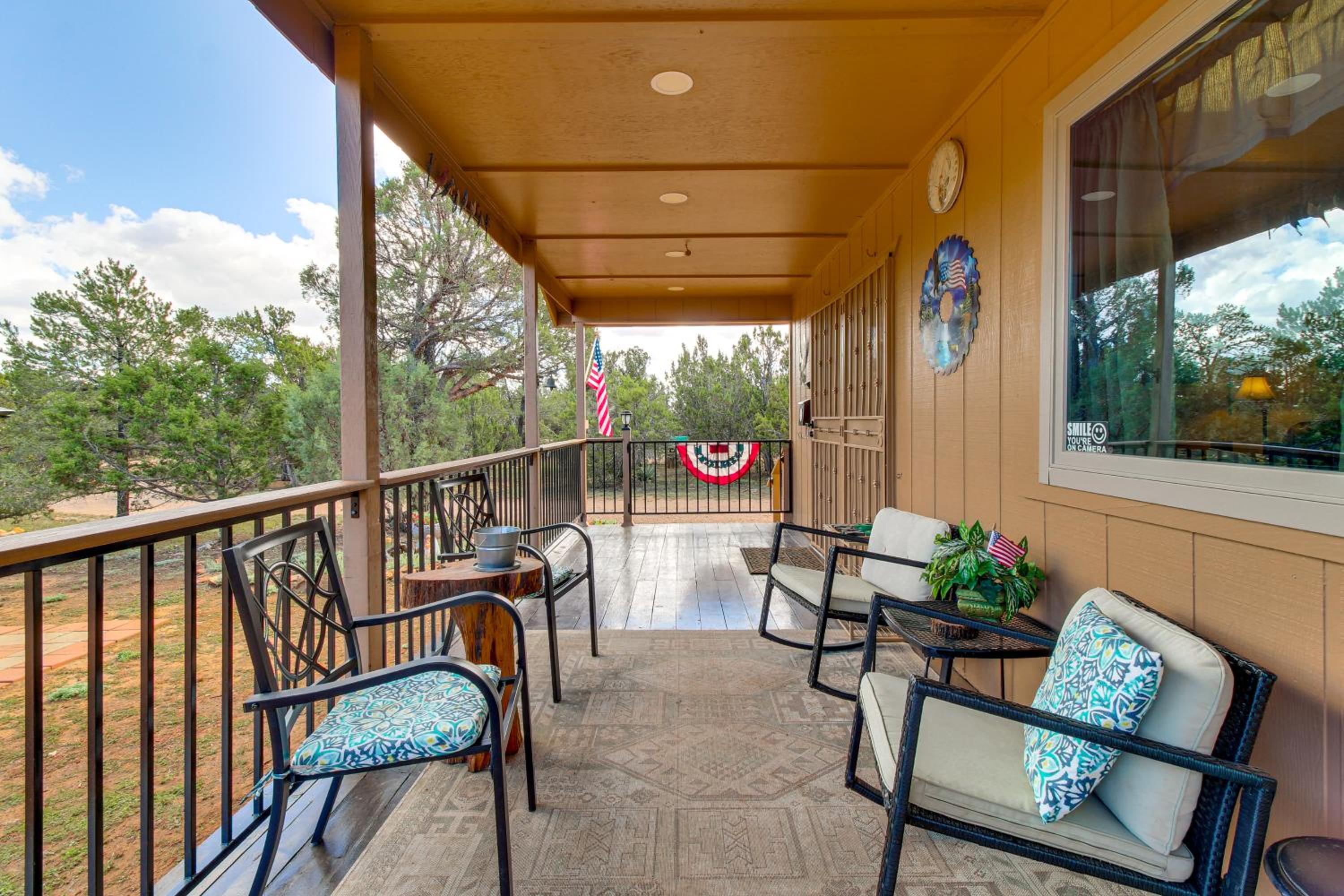 Hike and Fish Family Escape with Fire Pit in Heber!