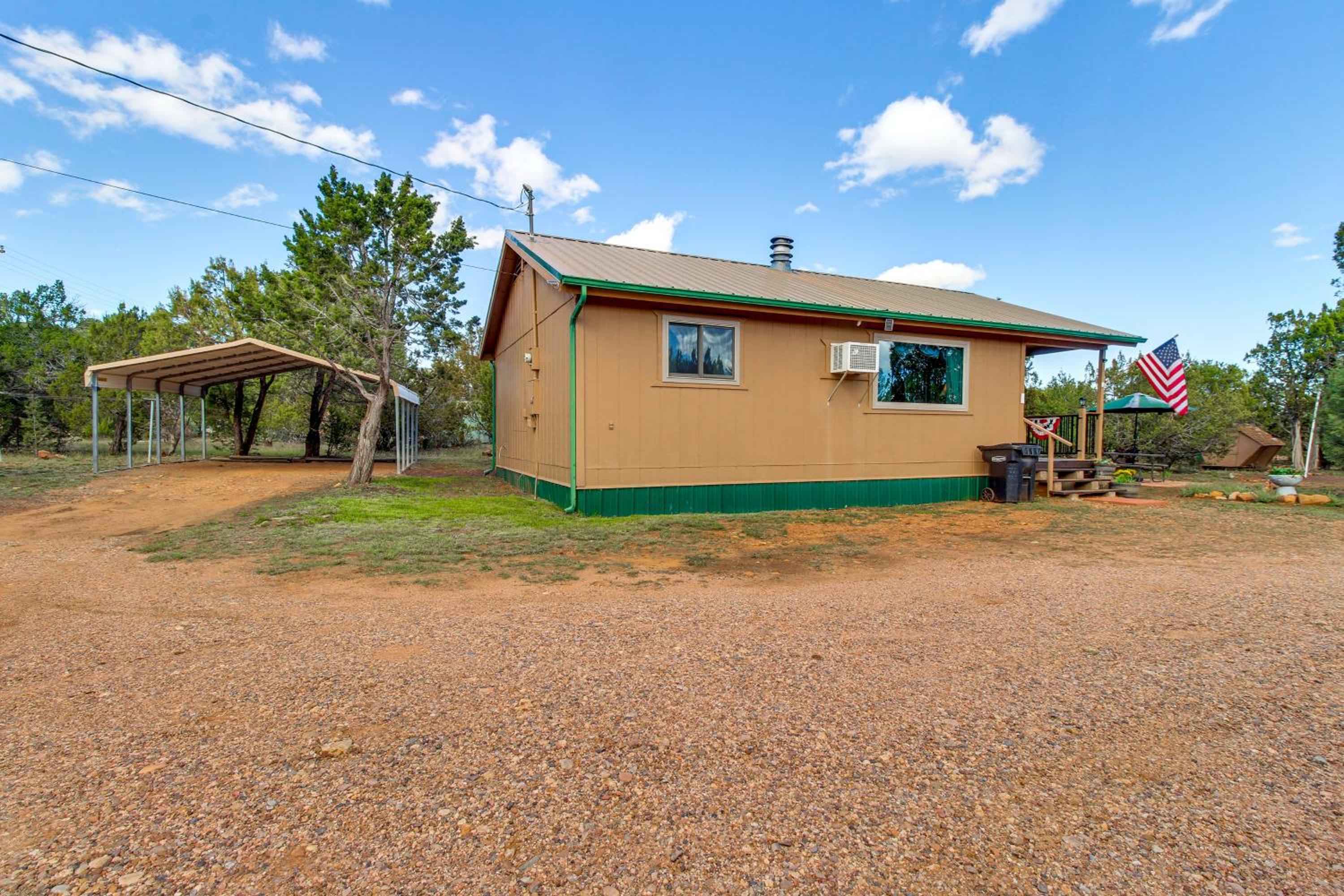 Hike and Fish Family Escape with Fire Pit in Heber!