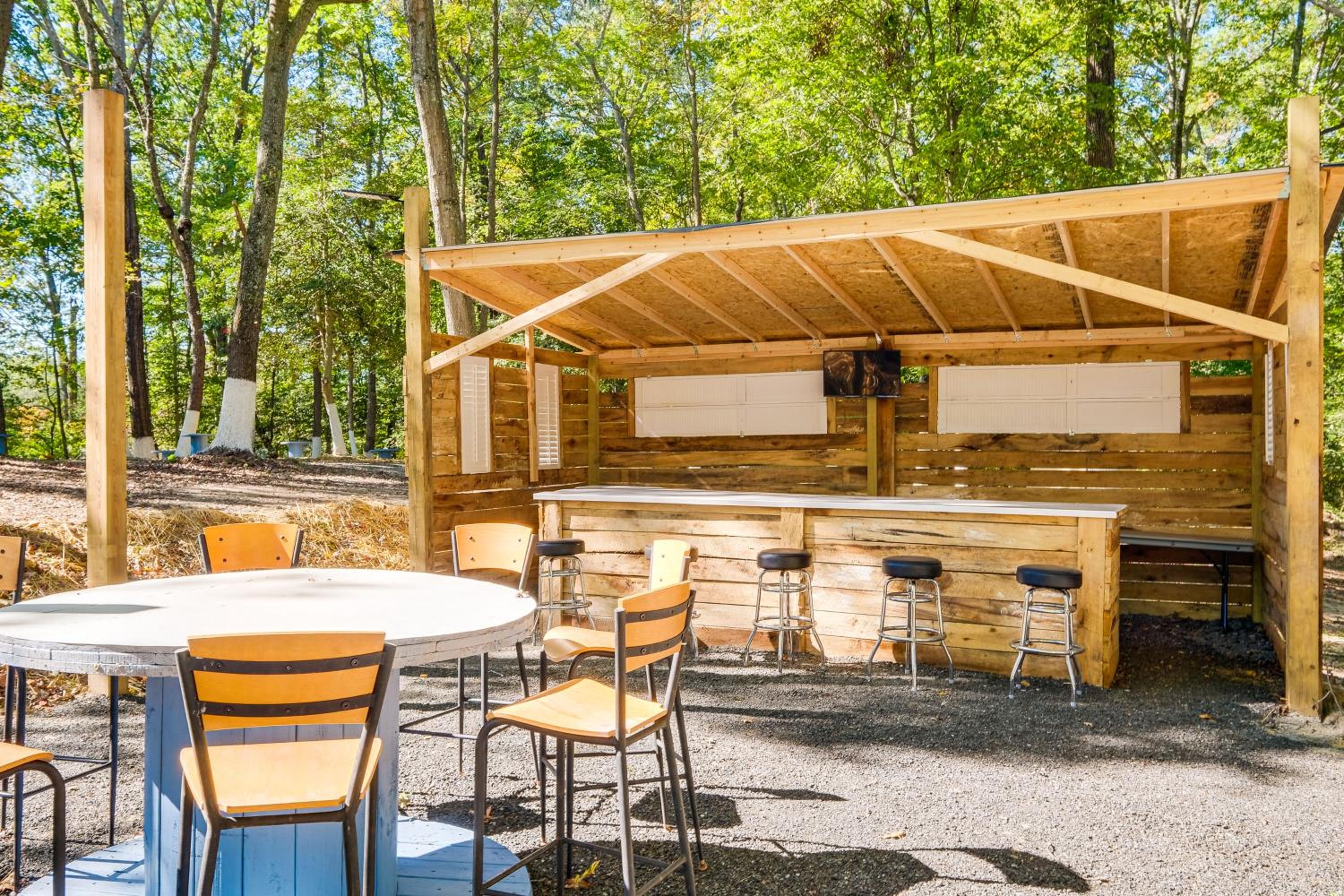 Walk to MIR Wooded Group Escape with Deck and Bar!