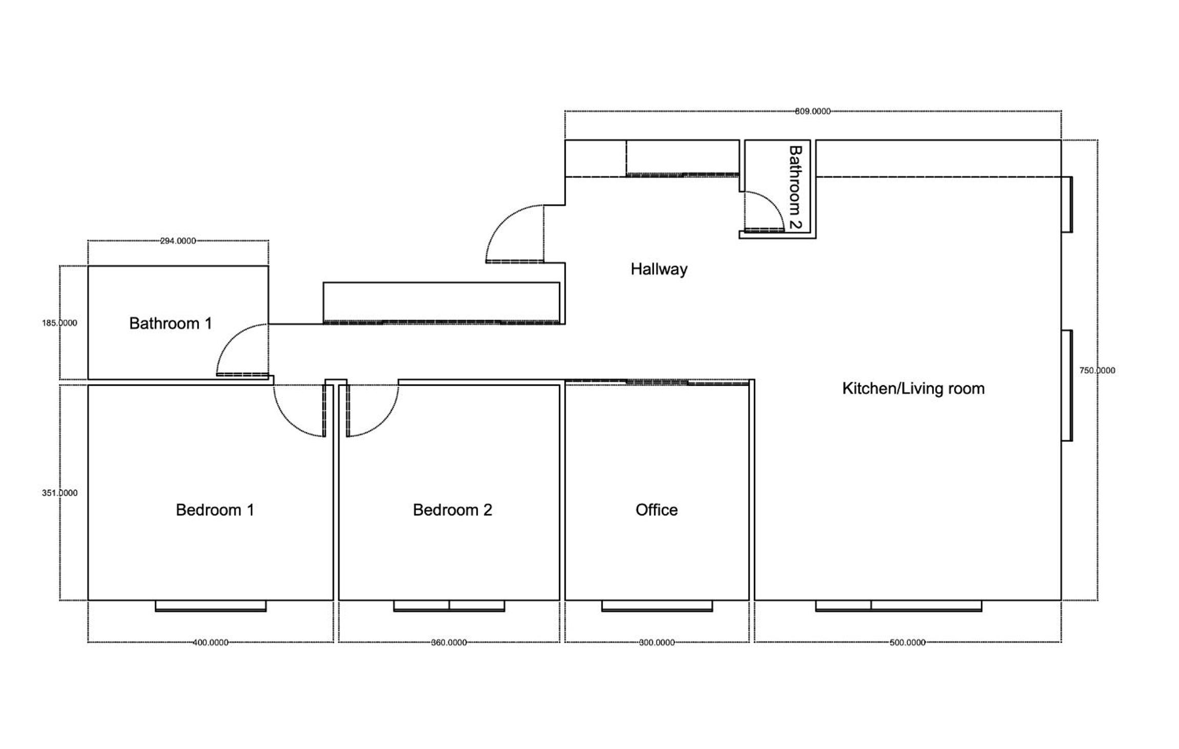 100 square meter 4-room central smart apt