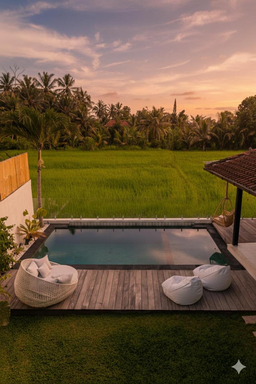 Ando House - 2BR Villa with Sunset Rice Field Views
